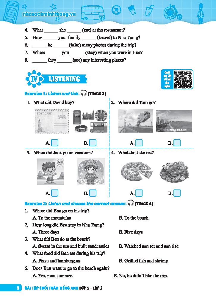 Bộ Global Success - Bài Tập Cuối Tuần Tiếng Anh Lớp 5 - Tập 2 (Có Đáp Án) - Ảnh 8