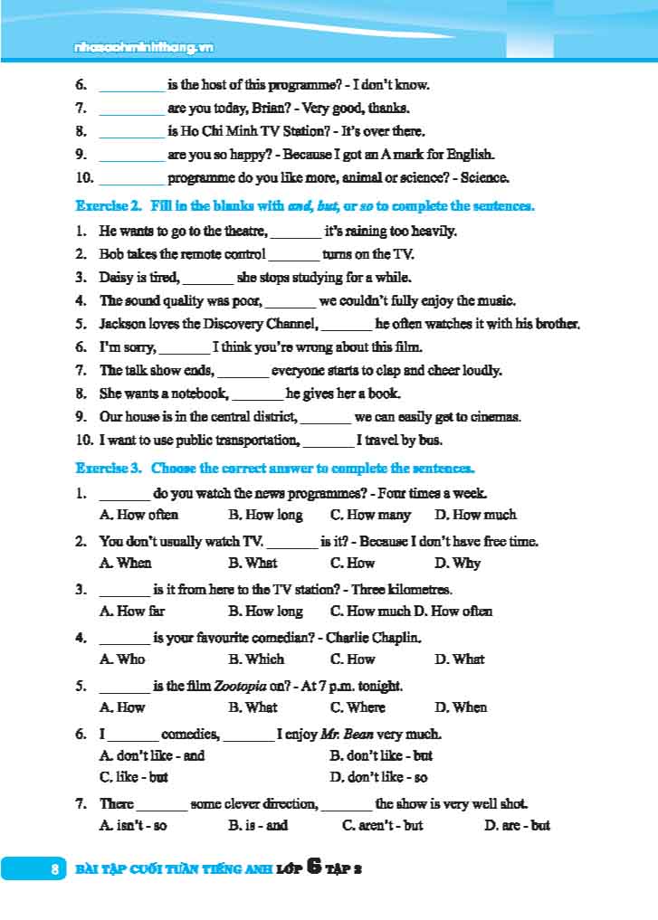 Bộ Global Success - Bài Tập Cuối Tuần Tiếng Anh Lớp 6 - Tập 2 (Có Đáp Án) - Ảnh 7