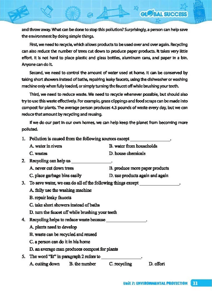 Bộ Global Success - Bài Tập Cuối Tuần Tiếng Anh Lớp 8 - Tập 2 (Có Đáp Án) - Ảnh 10