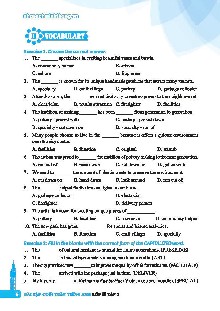 Bộ Global Success - Bài Tập Cuối Tuần Tiếng Anh Lớp 9 - Tập 1 (Có Đáp Án) - Ảnh 6