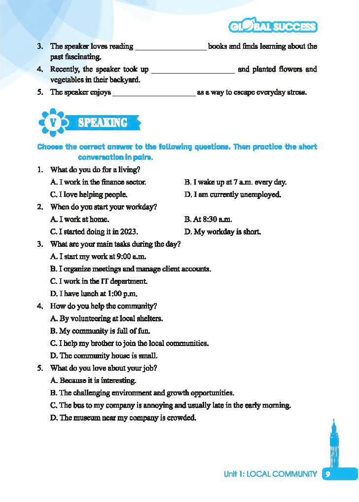 Bộ Global Success - Bài Tập Cuối Tuần Tiếng Anh Lớp 9 - Tập 1 (Có Đáp Án) - Ảnh 9