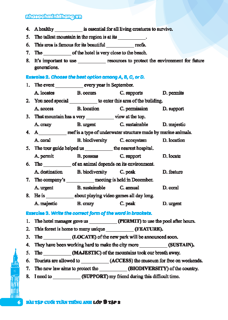 Bộ Global Success - Bài Tập Cuối Tuần Tiếng Anh Lớp 9 - Tập 2 (Có Đáp Án) - Ảnh 6