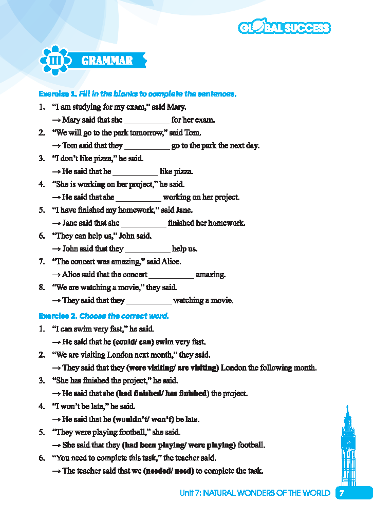 Bộ Global Success - Bài Tập Cuối Tuần Tiếng Anh Lớp 9 - Tập 2 (Có Đáp Án) - Ảnh 7