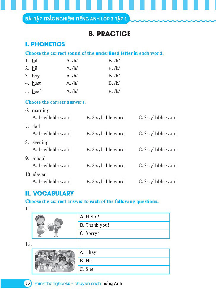 bộ global success - bài tập trắc nghiệm tiếng anh lớp 3 - tập 1 - có đáp án - Ảnh 7