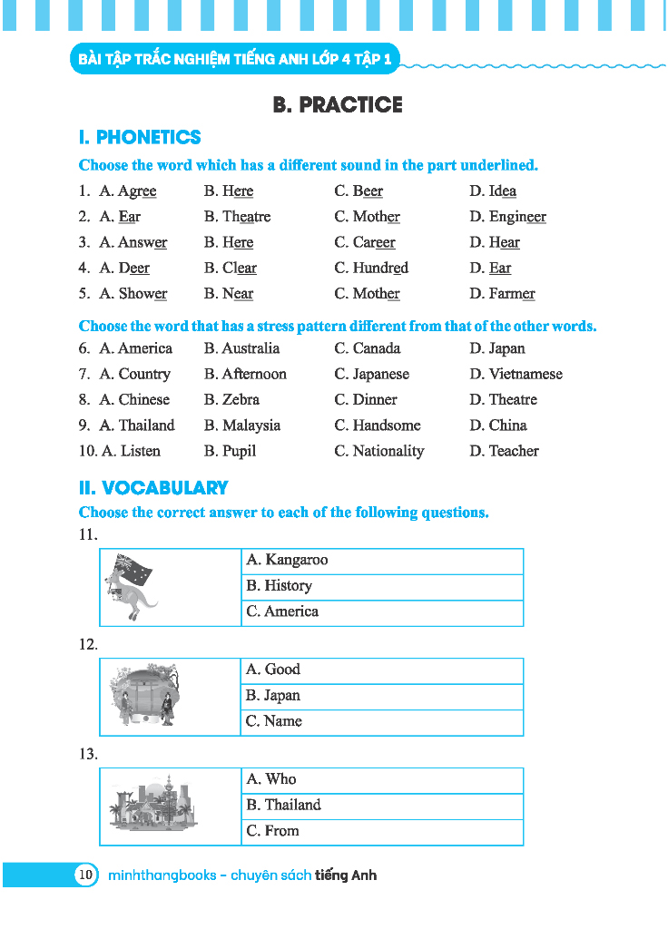 bộ global success - bài tập trắc nghiệm tiếng anh lớp 4 - tập 1 - có đáp án - Ảnh 8