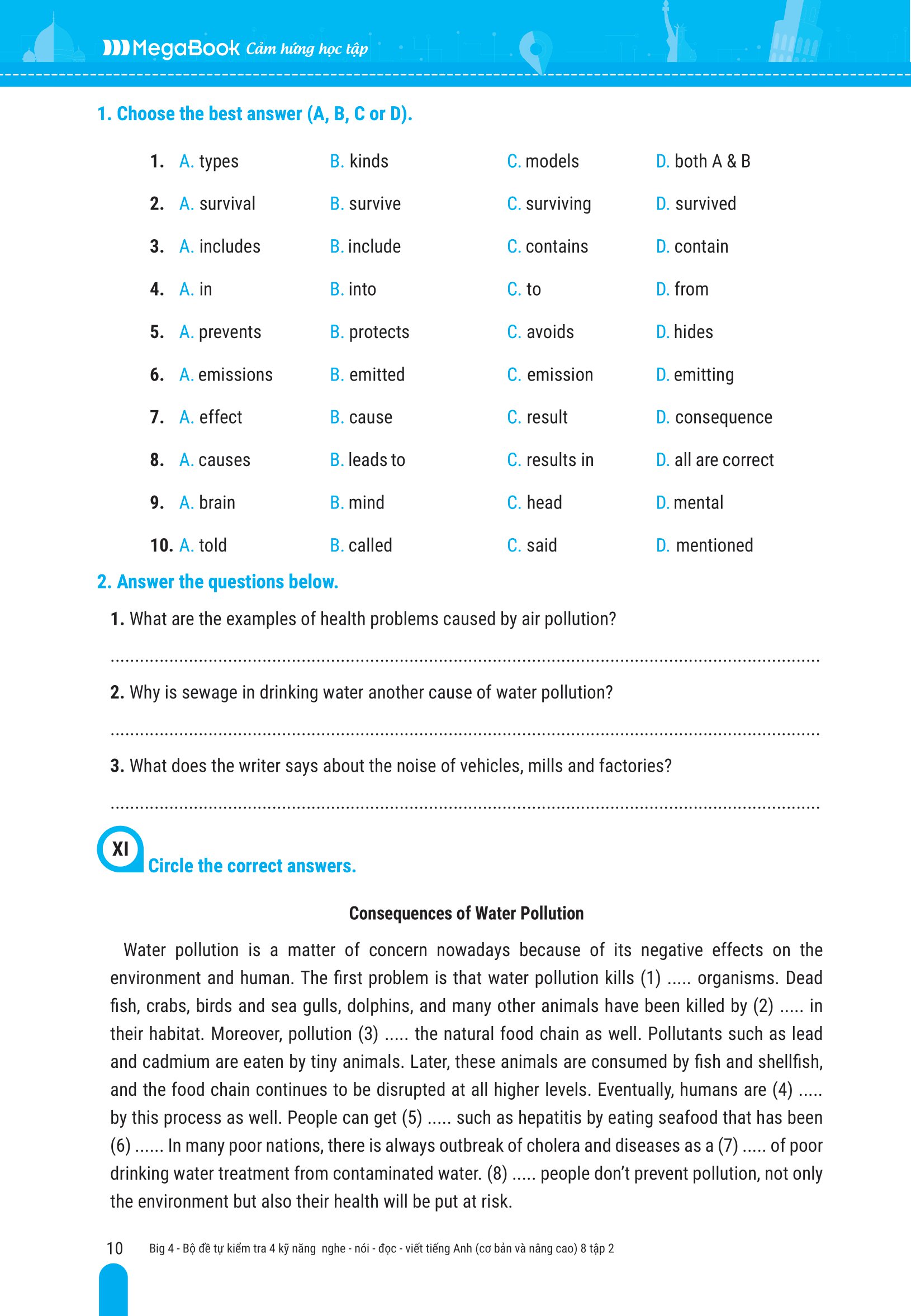 bộ global success - big 4 - bộ đề tự kiểm tra 4 kỹ năng nghe-nói-đọc-viết tiếng anh cơ bản và nâng cao 8 - tập 2 - Ảnh 9