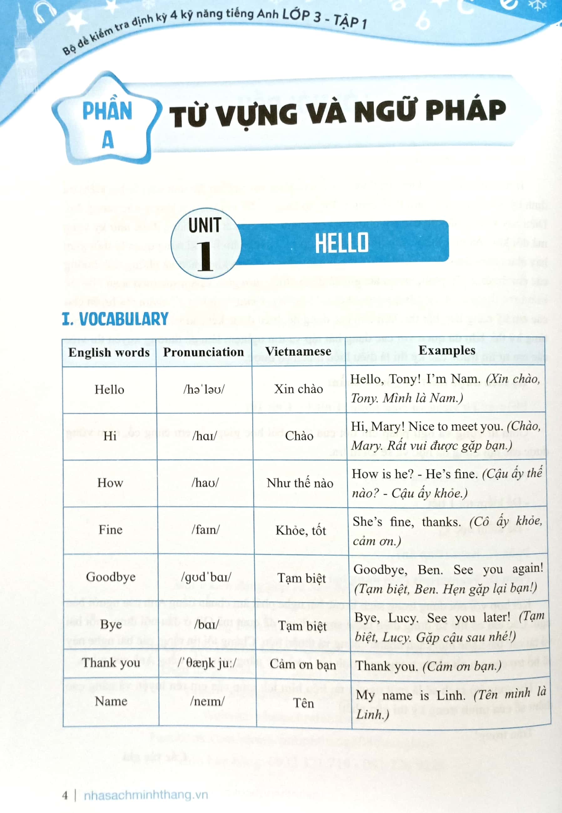 bộ global success - bộ đề kiểm tra định kỳ 4 kỹ năng tiếng anh lớp 3 - tập 1 (có đáp án) - Ảnh 5