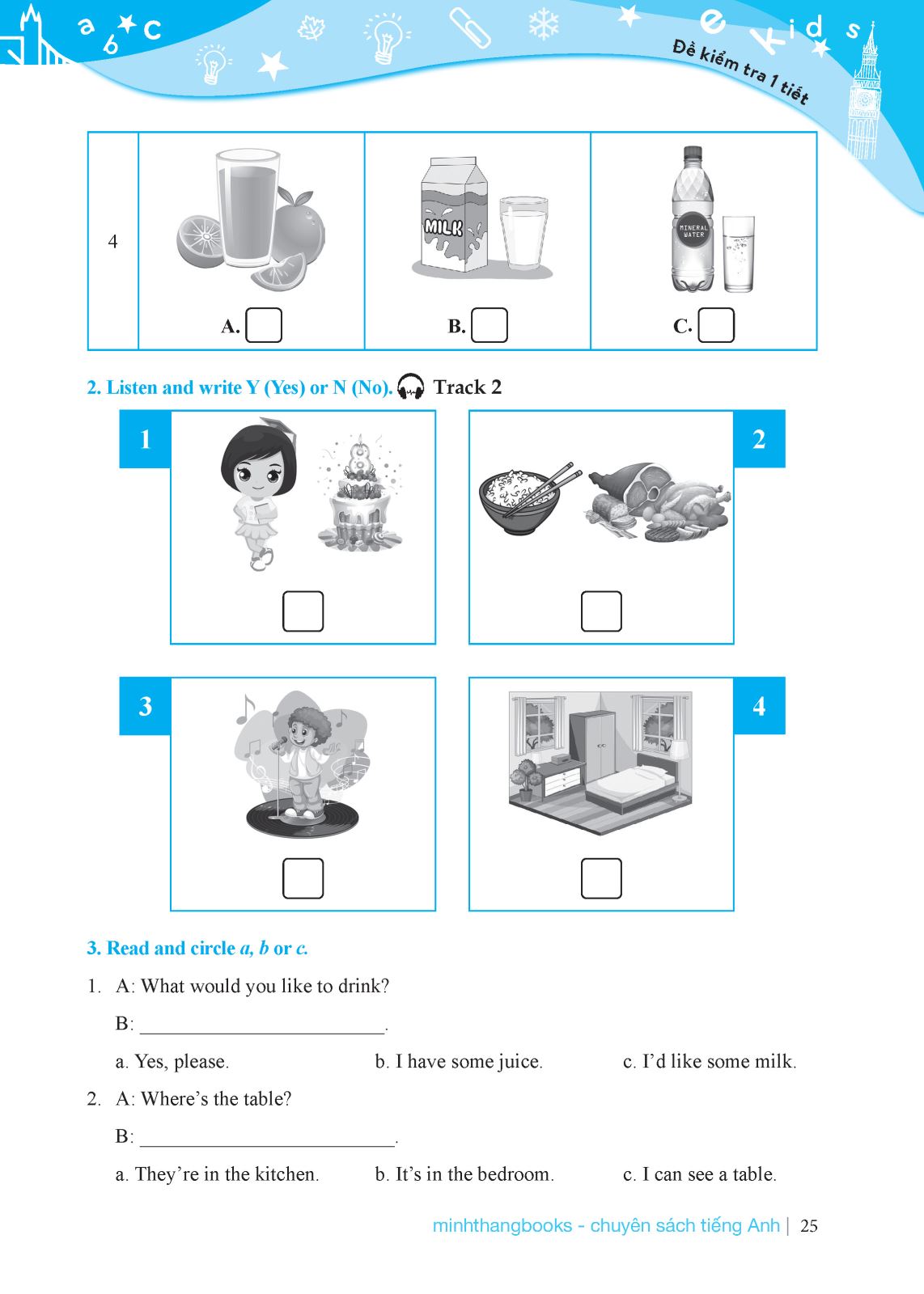 bộ global success - bộ đề kiểm tra định kỳ 4 kỹ năng tiếng anh lớp 3 - tập 2 (có đáp án) - Ảnh 10