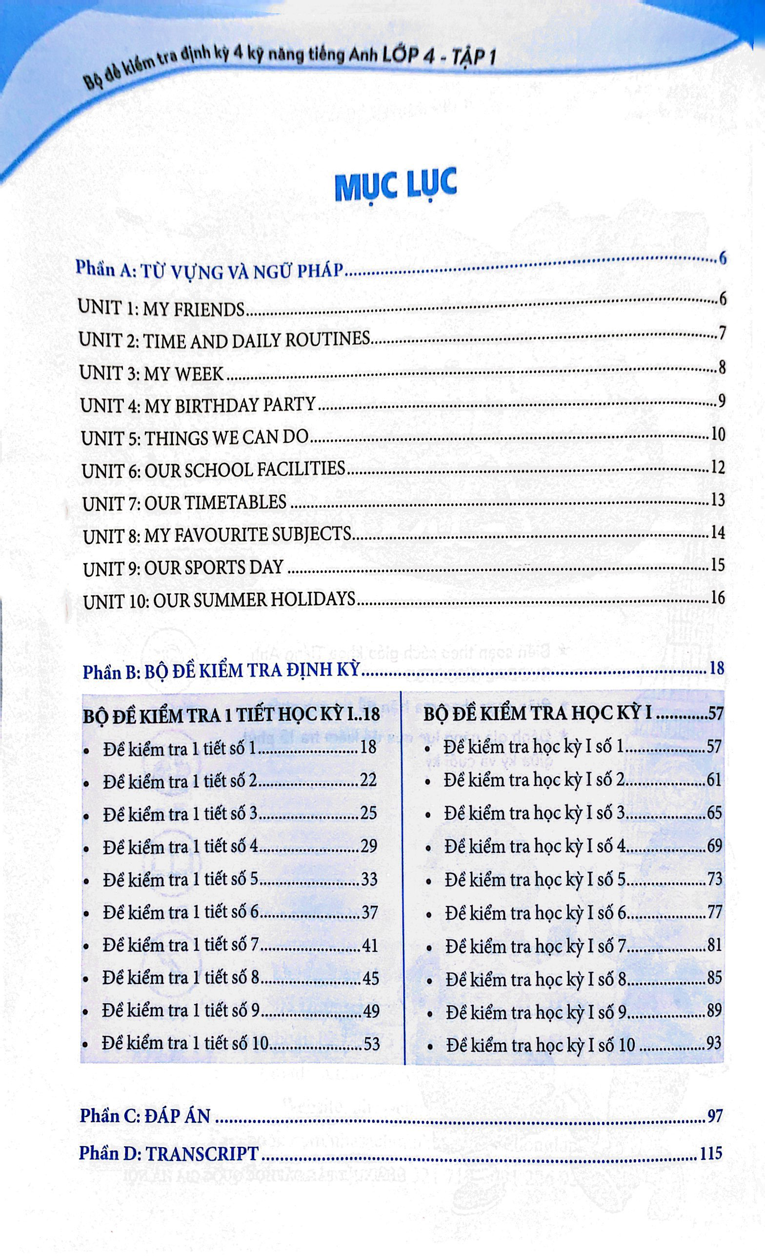 bộ global success - bộ đề kiểm tra định kỳ 4 kỹ năng tiếng anh lớp 4 - tập 1 (có đáp án) - Ảnh 3
