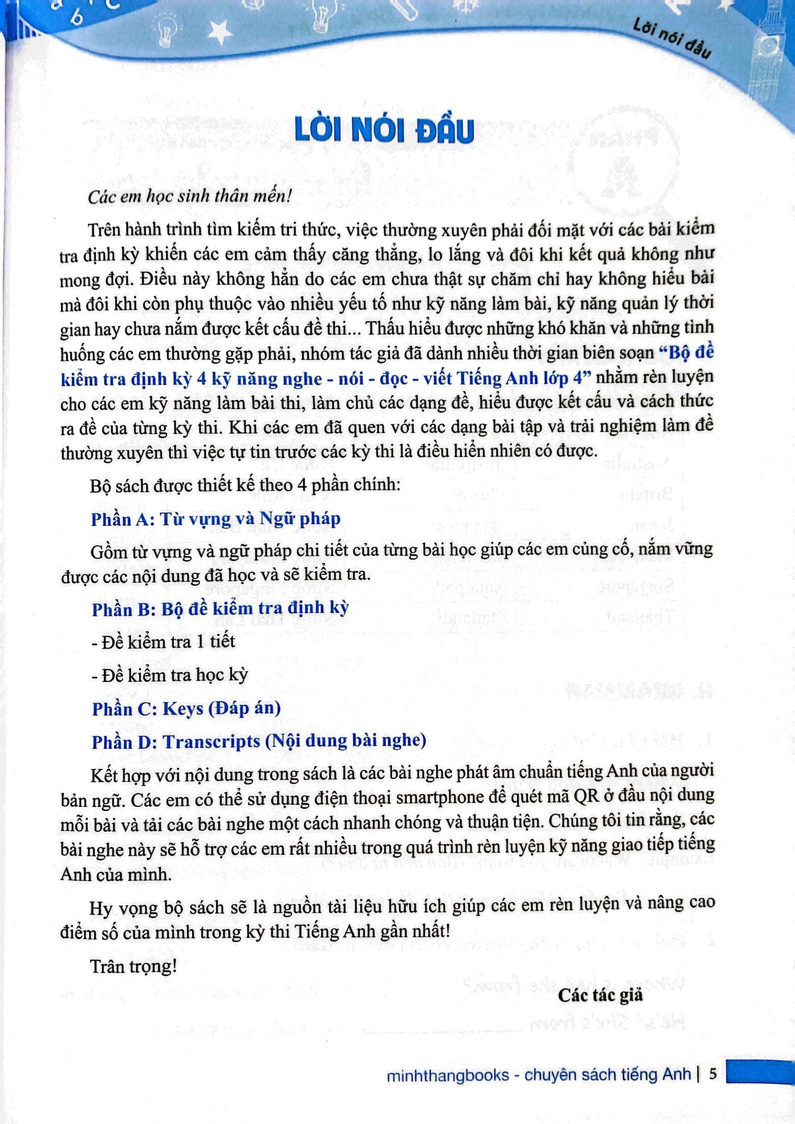 bộ global success - bộ đề kiểm tra định kỳ 4 kỹ năng tiếng anh lớp 4 - tập 1 (có đáp án) - Ảnh 4