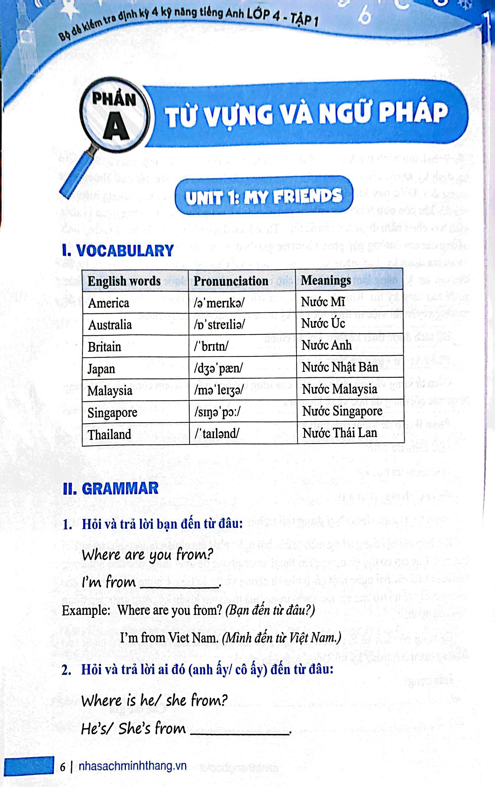 bộ global success - bộ đề kiểm tra định kỳ 4 kỹ năng tiếng anh lớp 4 - tập 1 (có đáp án) - Ảnh 5