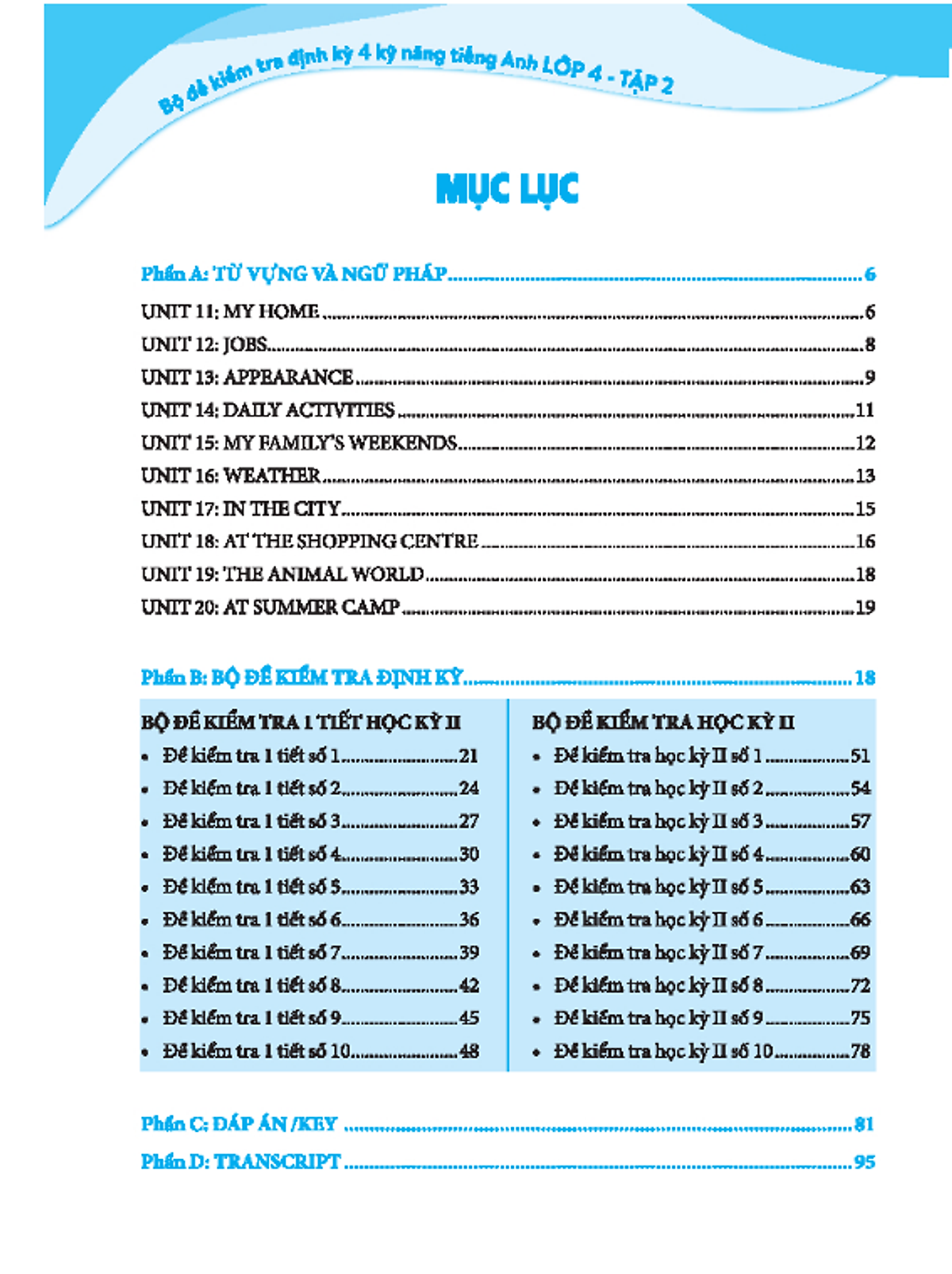 bộ global success - bộ đề kiểm tra định kỳ 4 kỹ năng tiếng anh lớp 4 - tập 2 - có đáp án - Ảnh 2