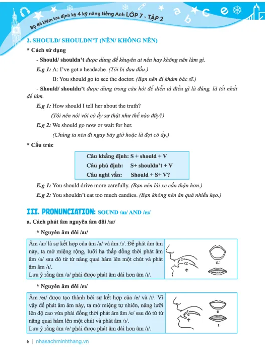 bộ global success - bộ đề kiểm tra định kỳ 4 kỹ năng tiếng anh lớp 6 - tập 1 (có đáp án) - Ảnh 7