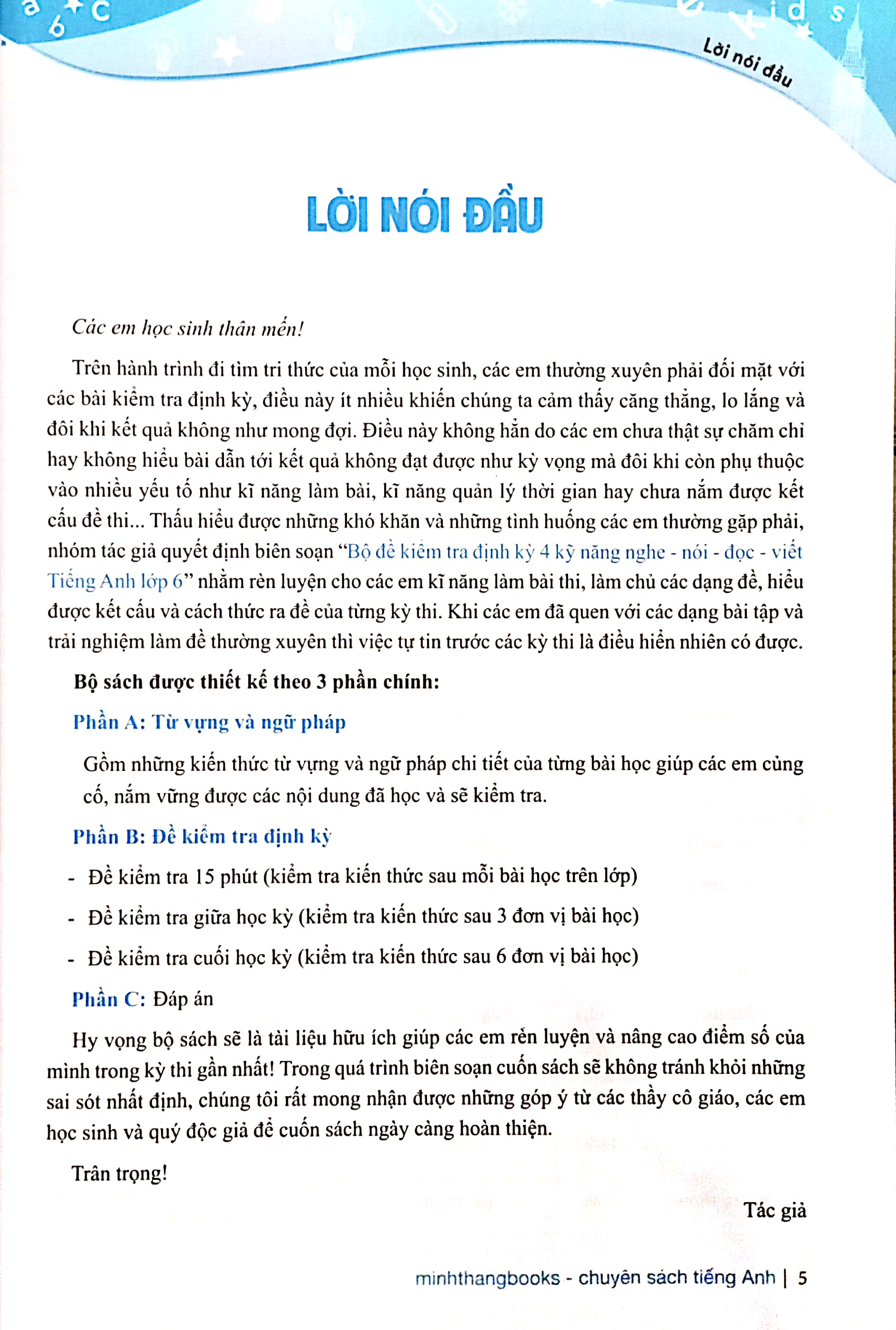 bộ global success - bộ đề kiểm tra định kỳ 4 kỹ năng tiếng anh lớp 6 - tập 2 (có đáp án) - Ảnh 4