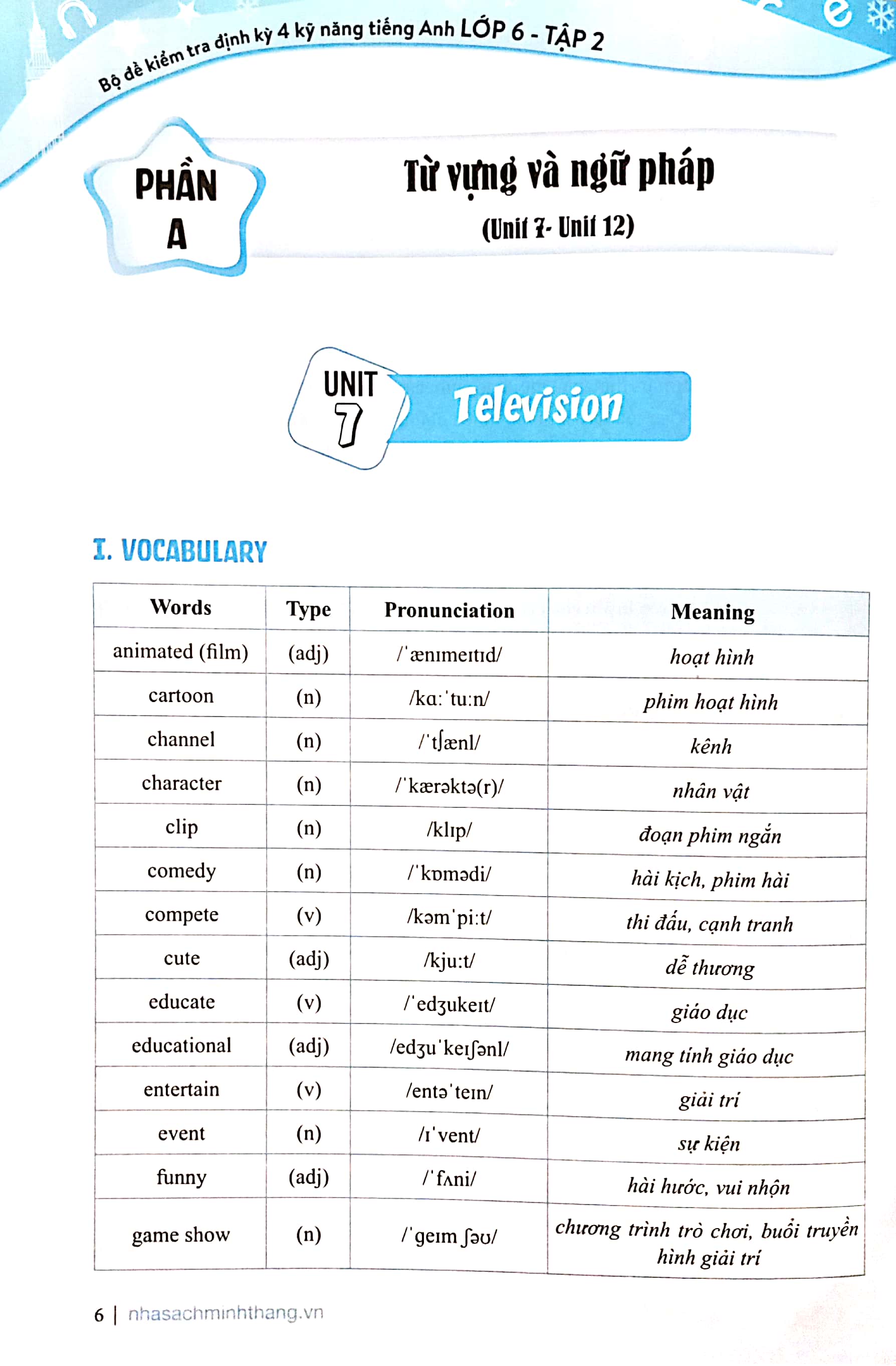 bộ global success - bộ đề kiểm tra định kỳ 4 kỹ năng tiếng anh lớp 6 - tập 2 (có đáp án) - Ảnh 5