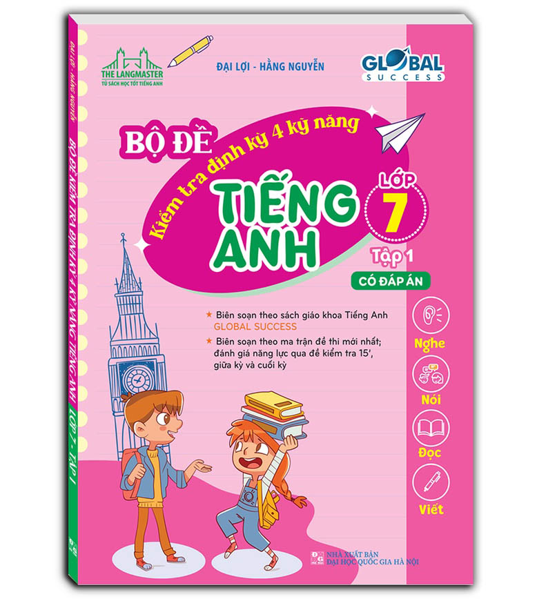 bộ global success - bộ đề kiểm tra định kỳ 4 kỹ năng tiếng anh lớp 7 - tập 1 (có đáp án) - Ảnh 2