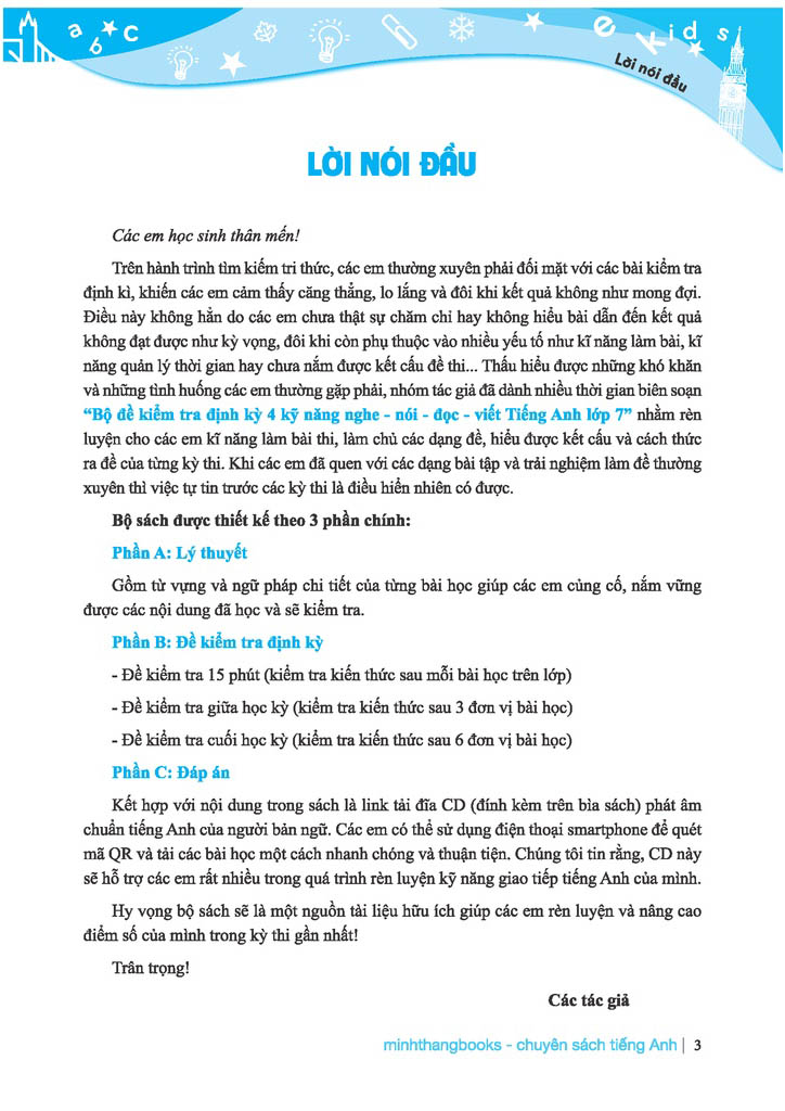 bộ global success - bộ đề kiểm tra định kỳ 4 kỹ năng tiếng anh lớp 7 - tập 1 (có đáp án) - Ảnh 3