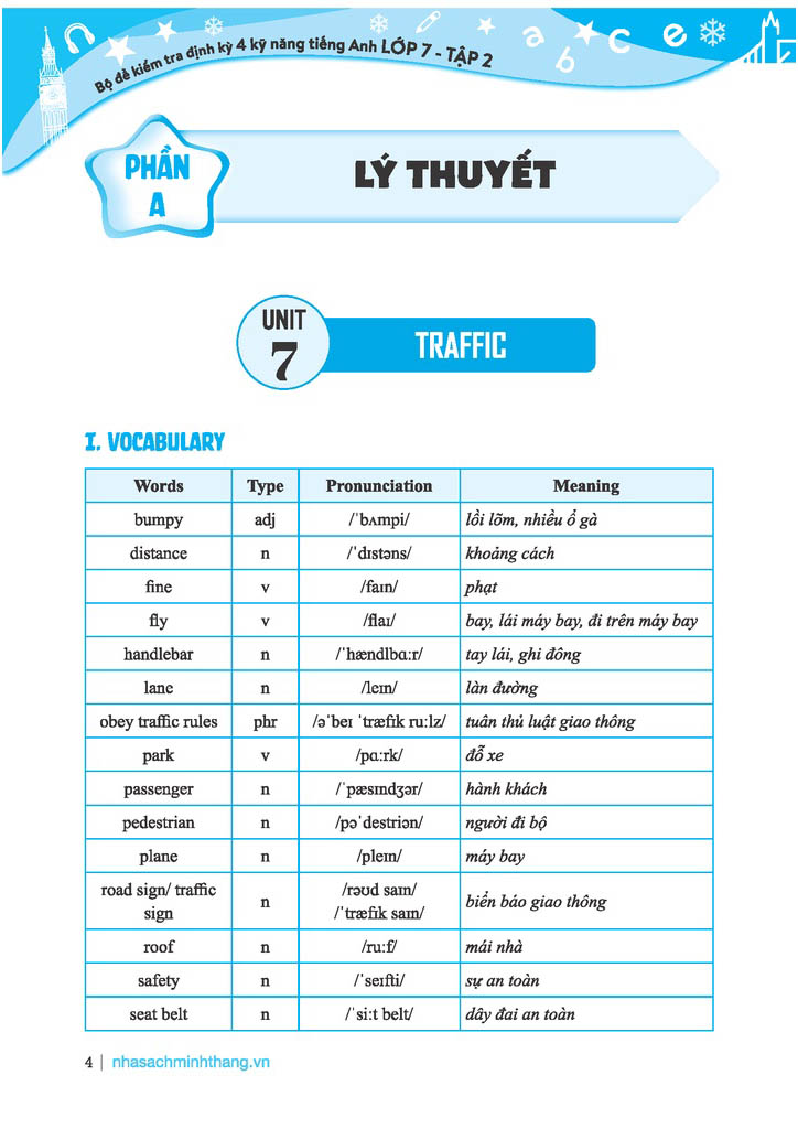 bộ global success - bộ đề kiểm tra định kỳ 4 kỹ năng tiếng anh lớp 7 - tập 1 (có đáp án) - Ảnh 4