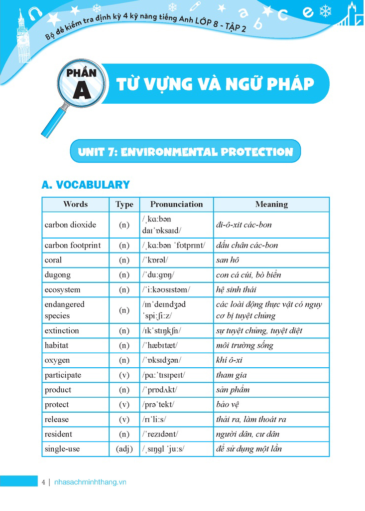 bộ global success - bộ đề kiểm tra định kỳ 4 kỹ năng tiếng anh lớp 8 - tập 2 - có đáp án - Ảnh 4