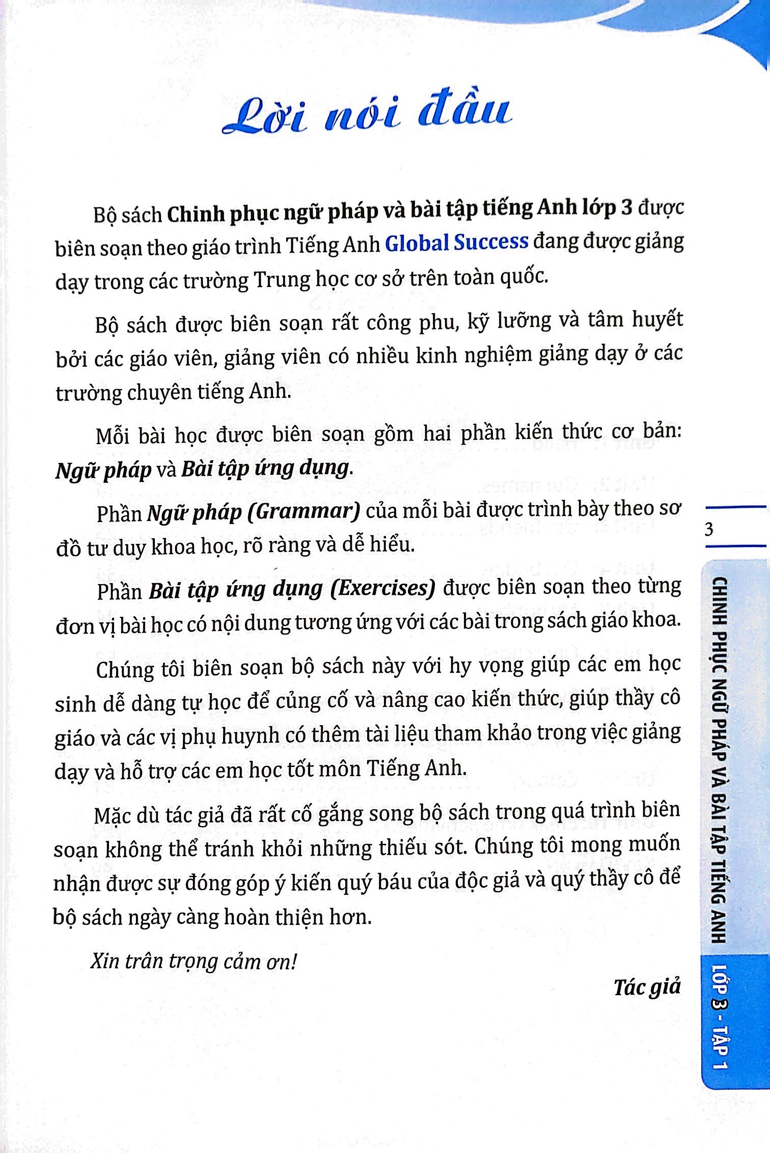bộ global success - chinh phục ngữ pháp và bài tập tiếng anh lớp 3 - tập 1 (có đáp án) - Ảnh 3