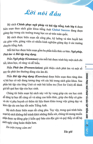 bộ global success - chinh phục ngữ pháp và bài tập tiếng anh lớp 6 - tập 2 (có đáp án) - Ảnh 4