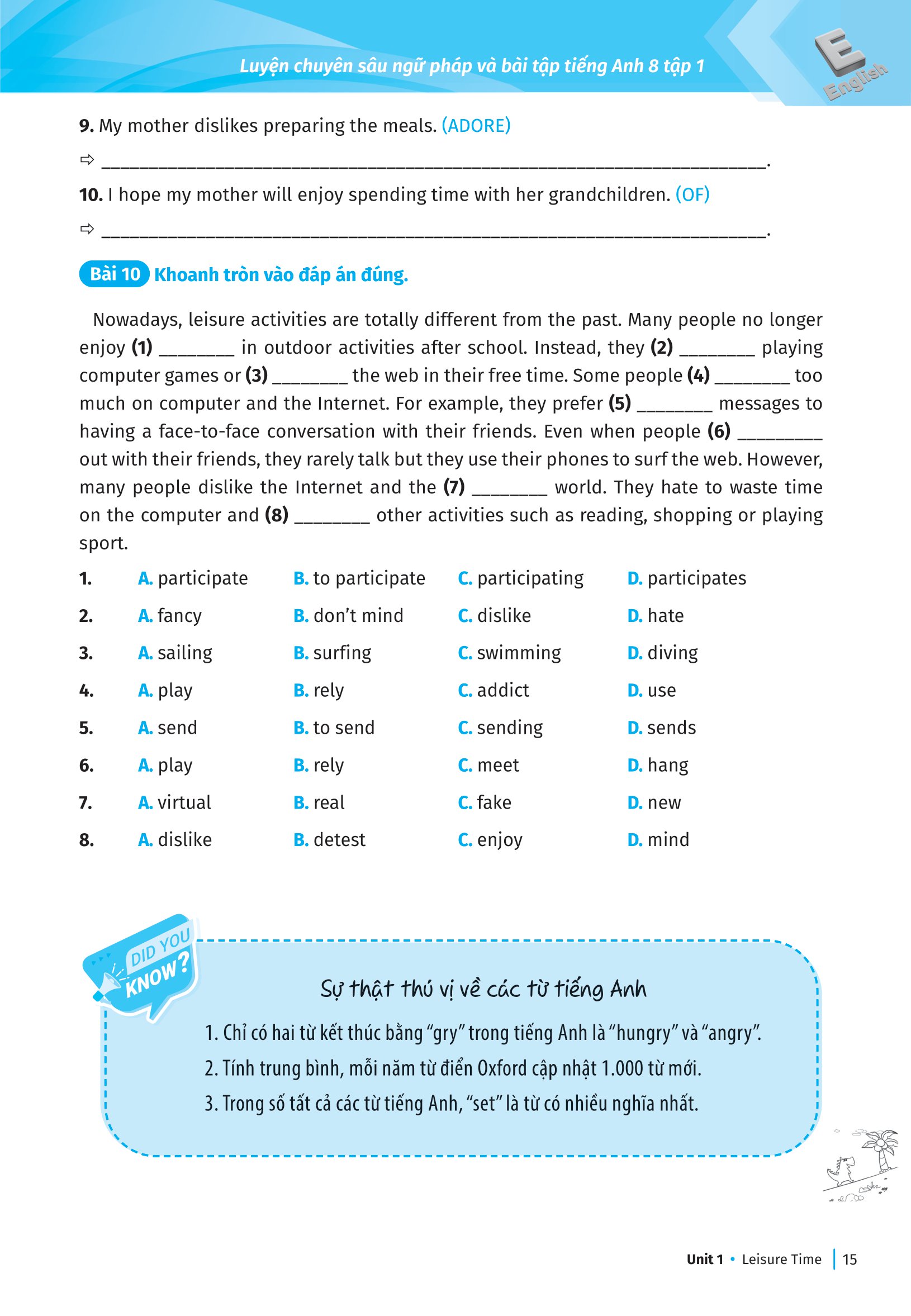 bộ global success - luyện chuyên sâu ngữ pháp và bài tập tiếng anh 8 - tập 1 - Ảnh 15