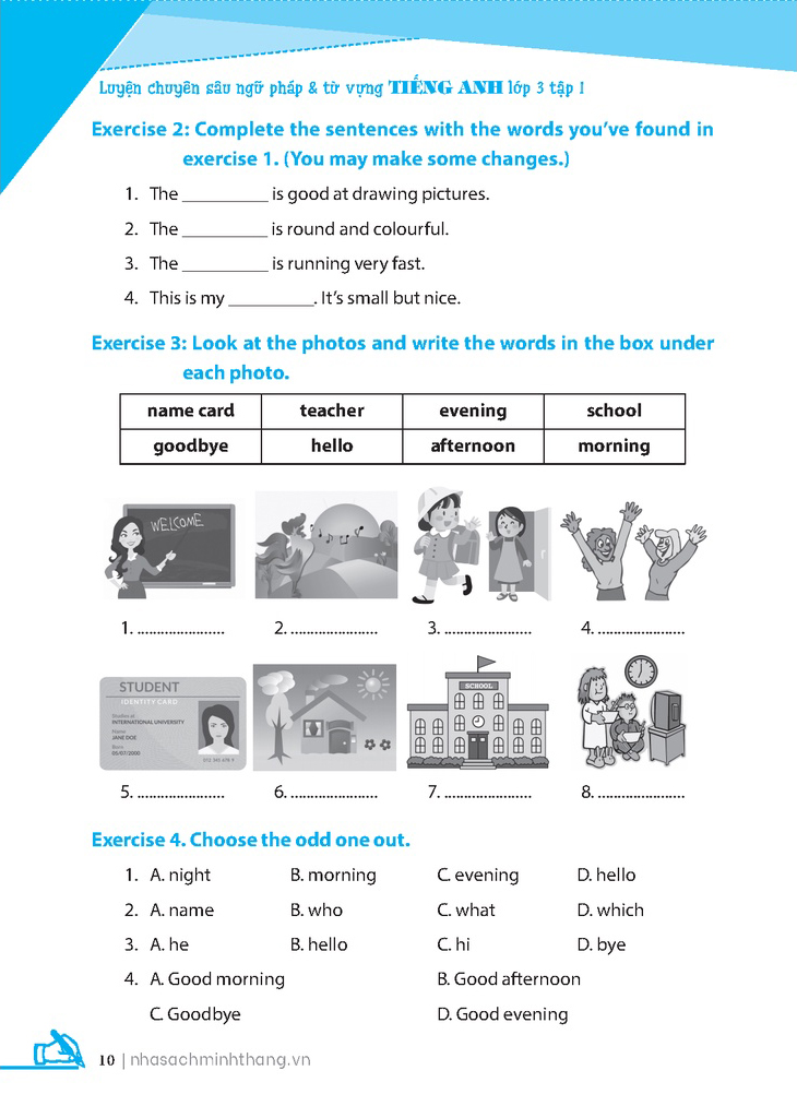 bộ global success - luyện chuyên sâu ngữ pháp và từ vựng tiếng anh lớp 3 - tập 1 - Ảnh 8