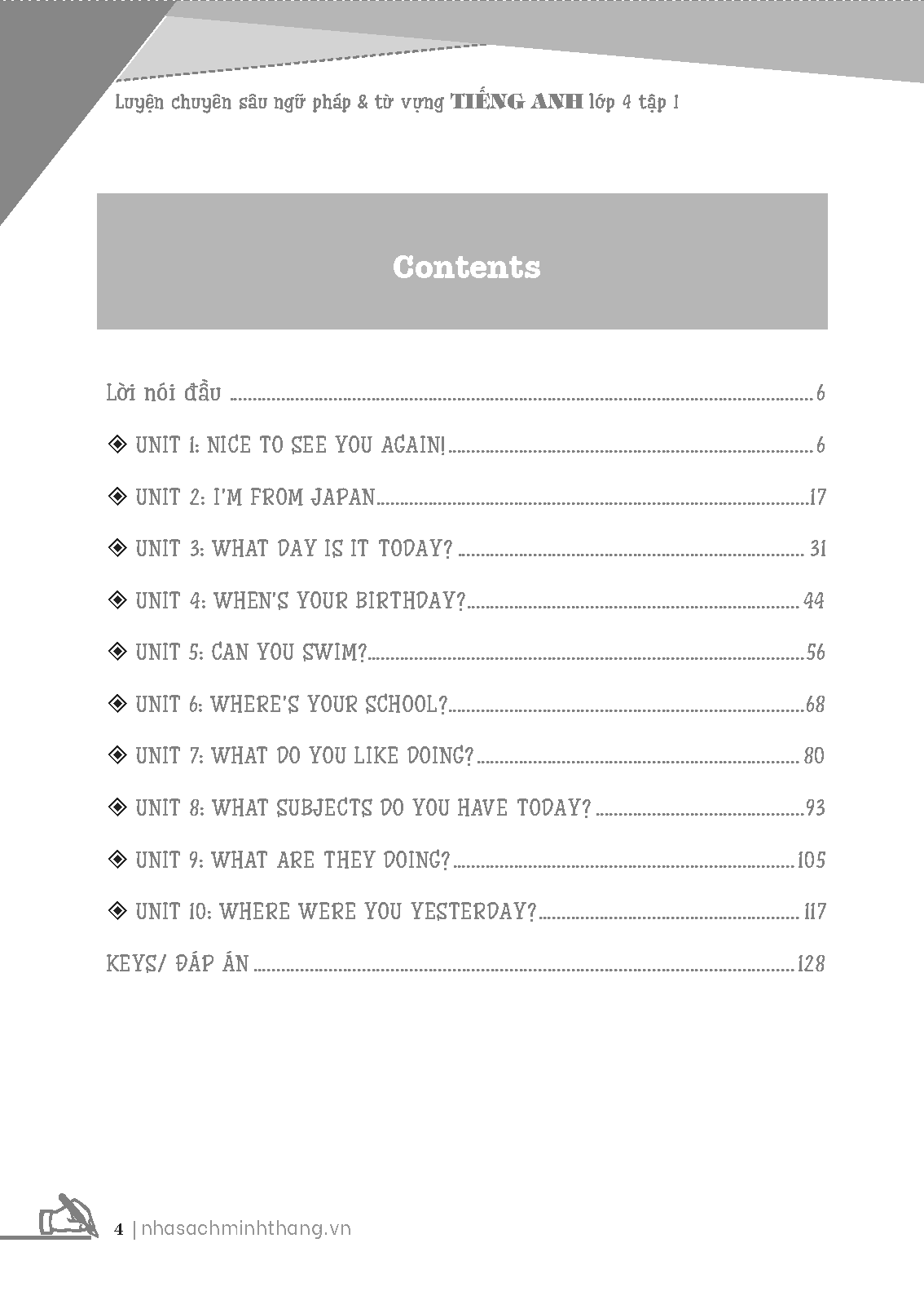 bộ global success - luyện chuyên sâu ngữ pháp và từ vựng tiếng anh lớp 4 - tập 1 (có đáp án) - Ảnh 3