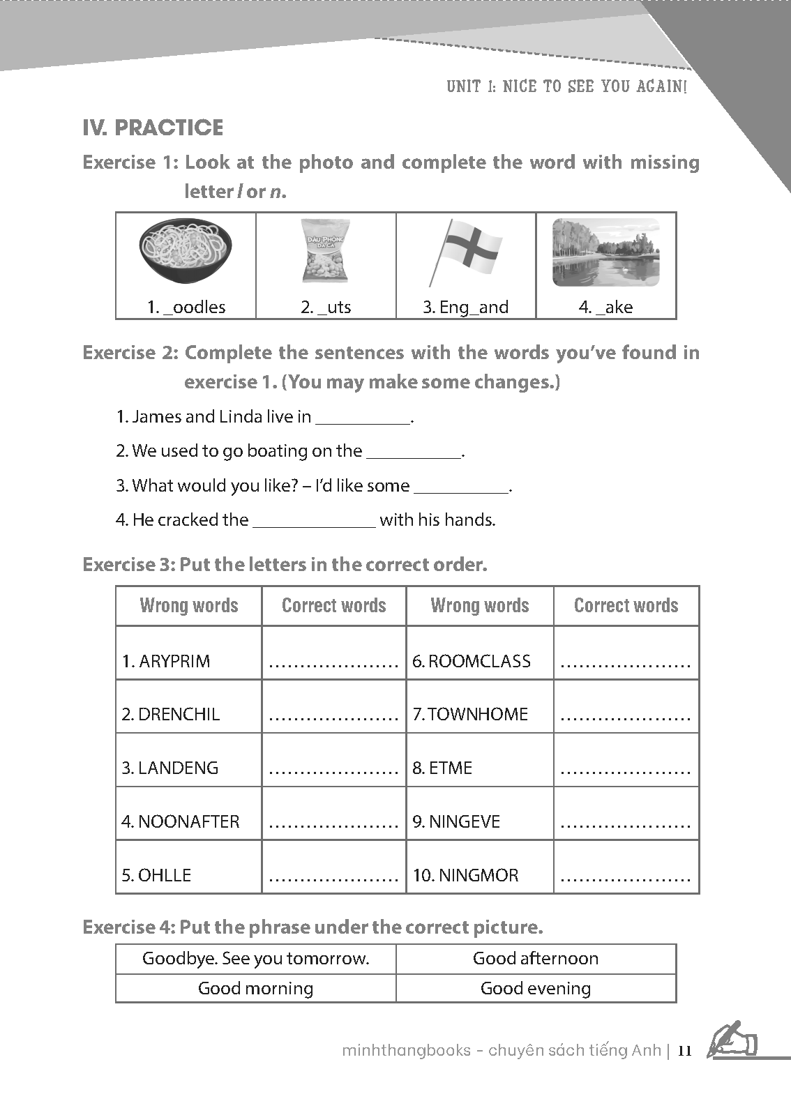 bộ global success - luyện chuyên sâu ngữ pháp và từ vựng tiếng anh lớp 4 - tập 1 (có đáp án) - Ảnh 9