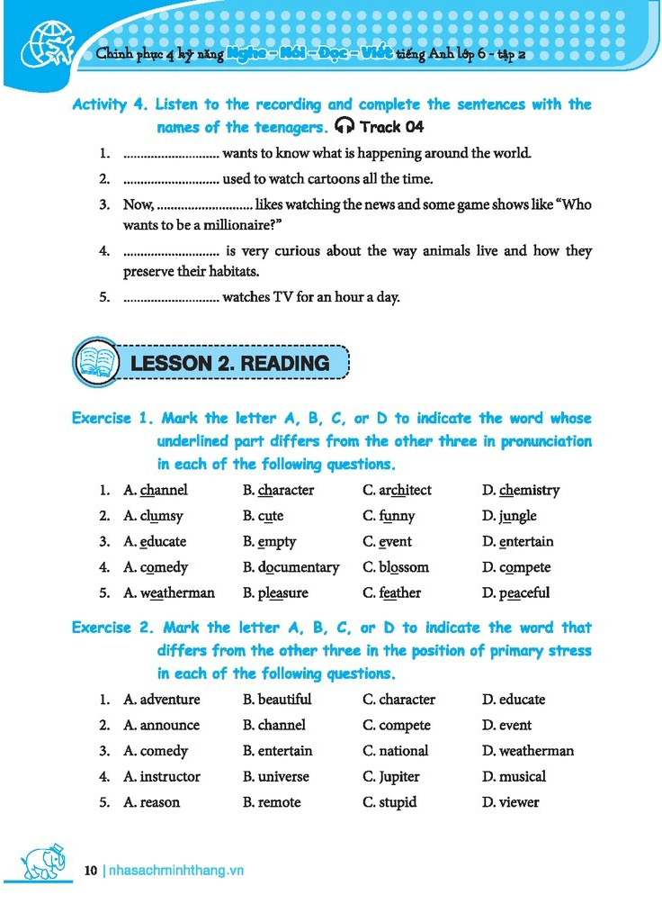 Bộ Global Success - Luyện Chuyên Sâu Ngữ Pháp Và Từ Vựng Tiếng Anh Lớp 6 - Tập 2 (Tái Bản 2024) - Ảnh 6