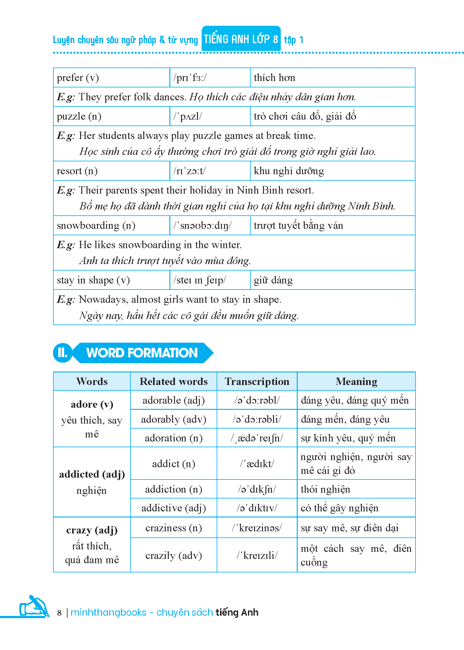 bộ global success - luyện chuyên sâu ngữ pháp và từ vựng tiếng anh lớp 8 - tập 1 (tái bản 2023) - Ảnh 6