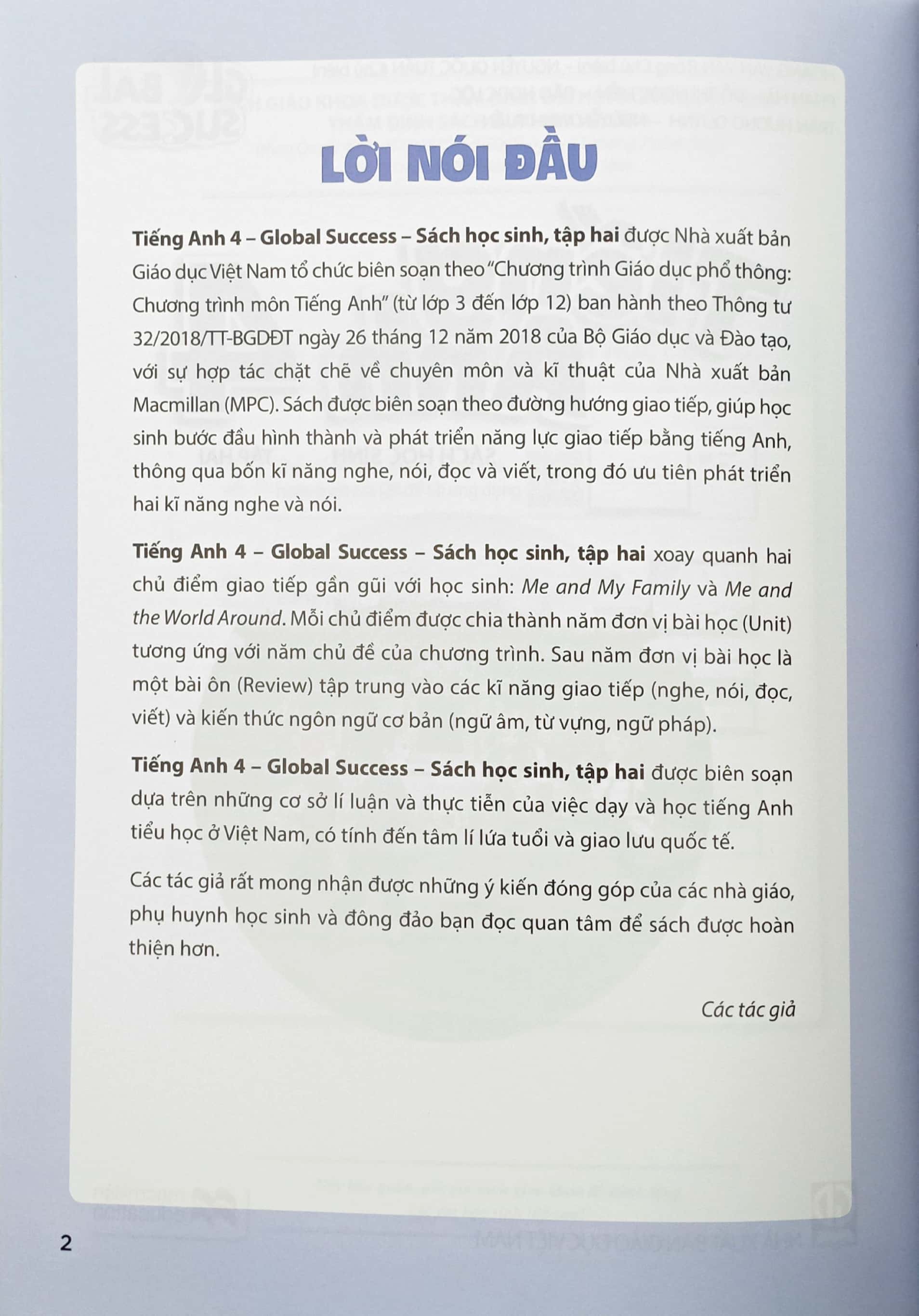 bộ global success - tiếng anh 4 tập 2 - sách học sinh (2023) - Ảnh 3