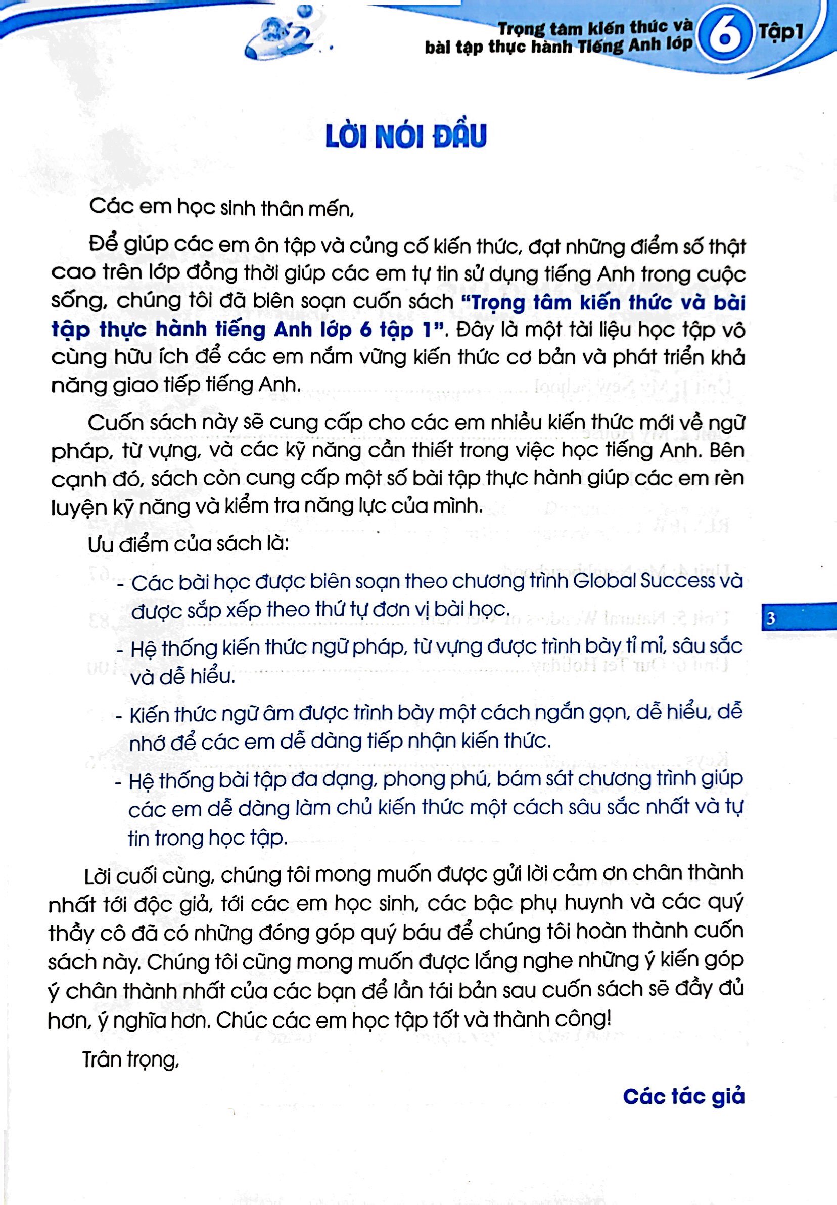 bộ global success - trọng tâm kiến thức và bài tập thực hành tiếng anh lớp 6 - tập 1 - có đáp án - Ảnh 3
