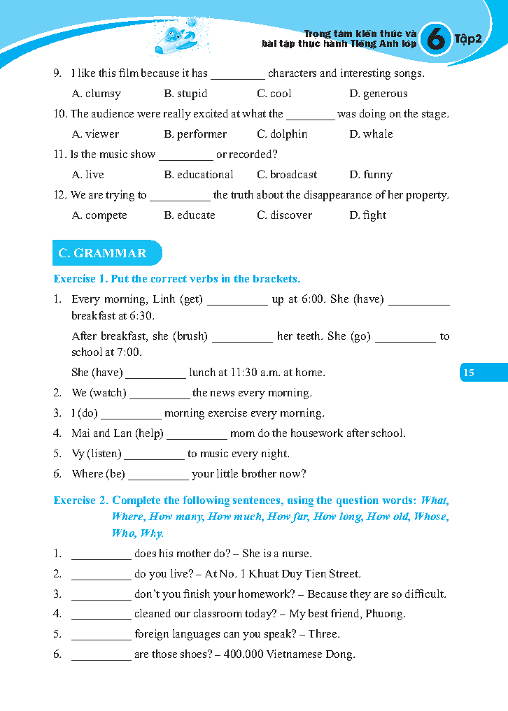 bộ global success - trọng tâm kiến thức và bài tập thực hành tiếng anh lớp 6 - tập 2 - có đáp án - Ảnh 10