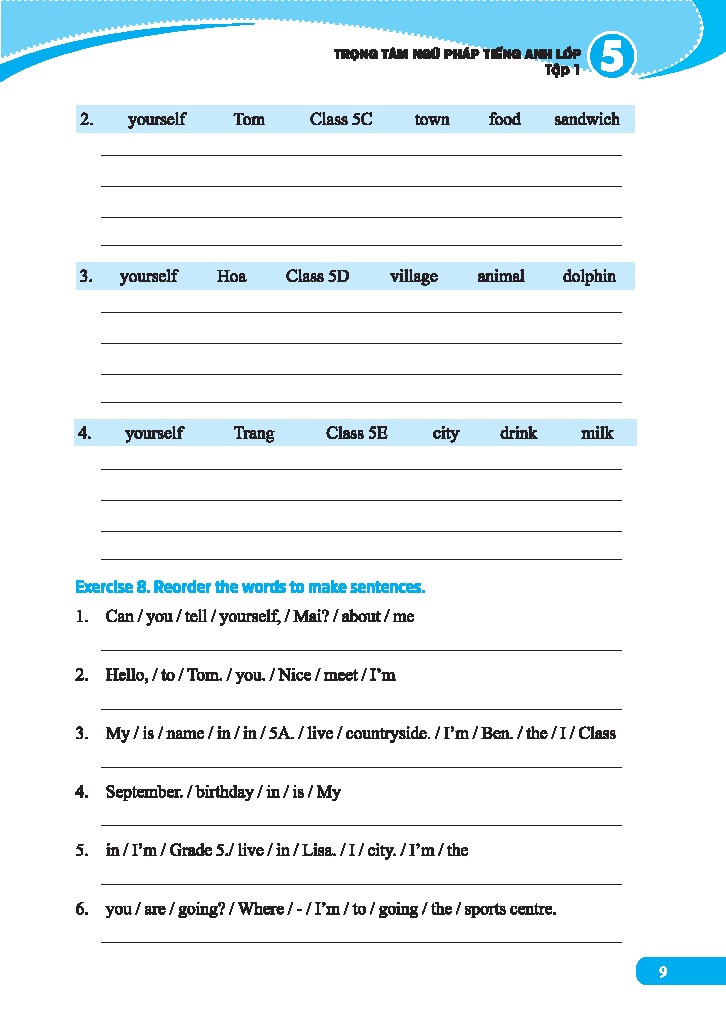 Bộ Global Success - Trọng Tâm Ngữ Pháp Tiếng Anh Lớp 5 - Tập 1 (Có Đáp Án) - Ảnh 6