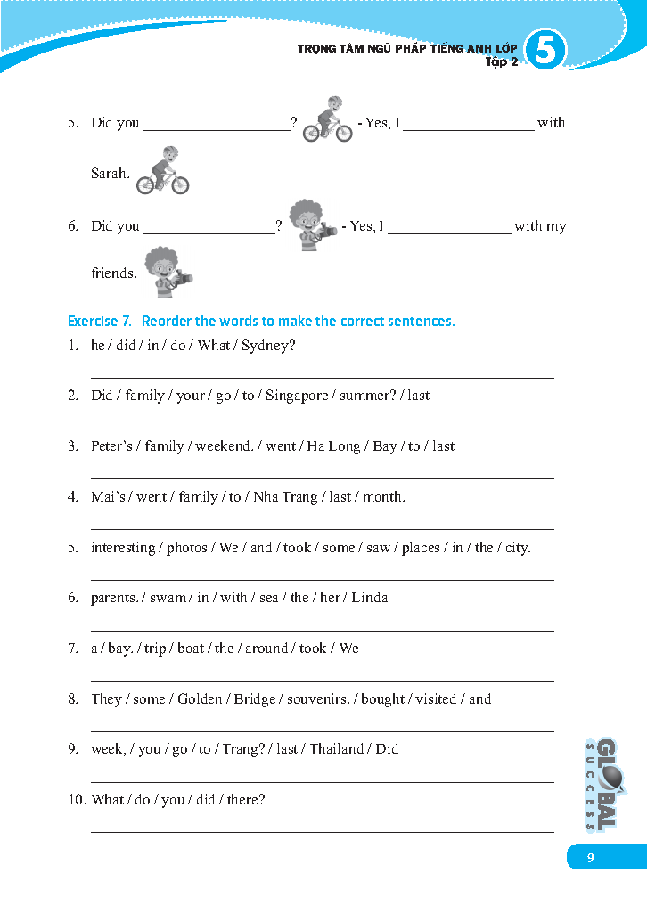Bộ Global Success - Trọng Tâm Ngữ Pháp Tiếng Anh Lớp 5 - Tập 2 (Có Đáp Án) - Ảnh 7