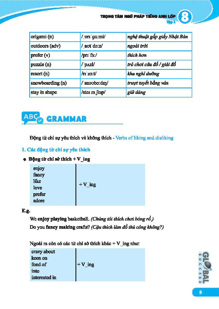 Bộ Global Success - Trọng Tâm Ngữ Pháp Tiếng Anh Lớp 8 - Tập 1 (Có Đáp Án) - Ảnh 6