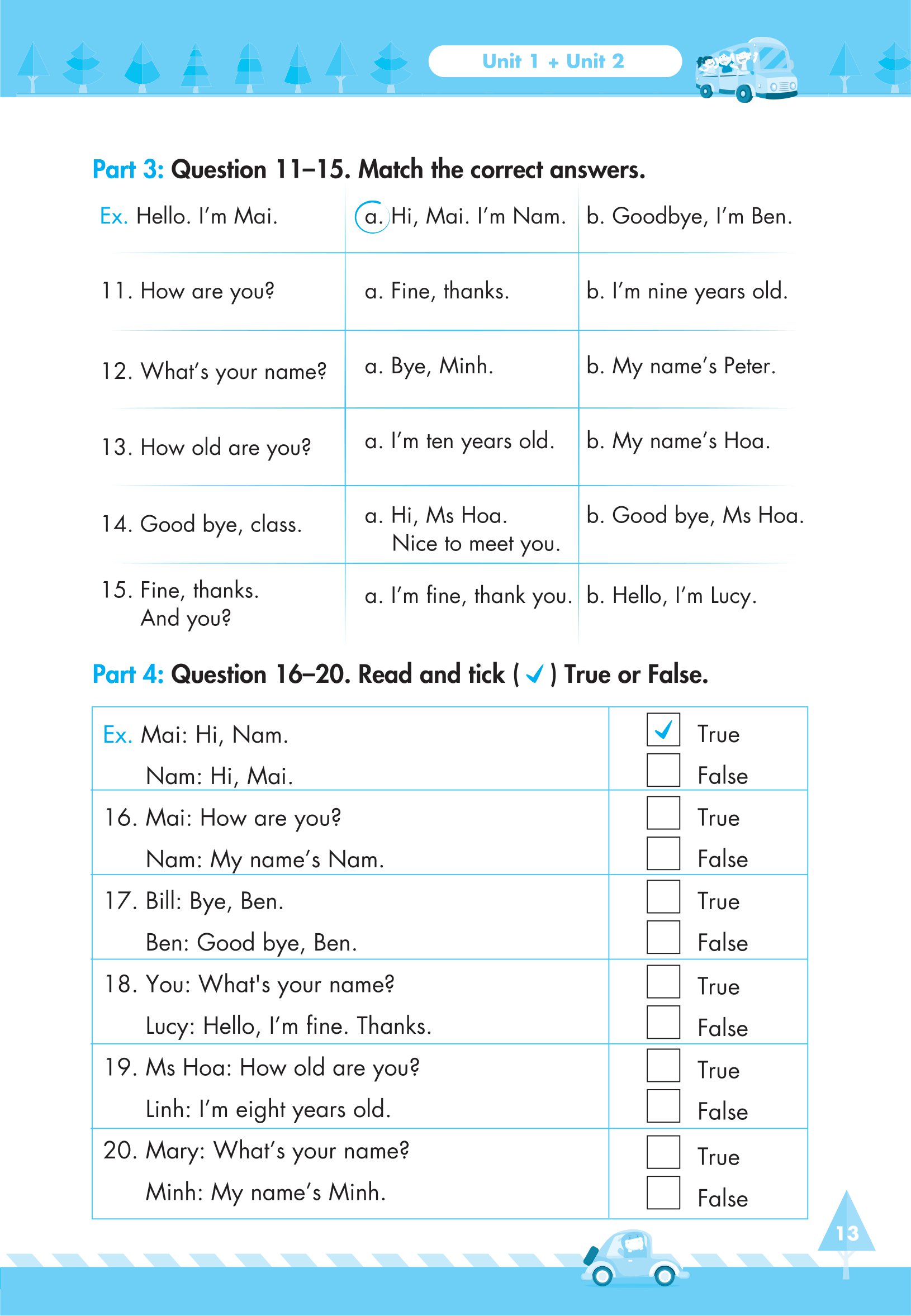 bộ global sucess - big 4 - bộ đề tự kiểm tra 4 kỹ năng nghe-nói-đọc-viết tiếng anh cơ bản và nâng cao - lớp 3 - tập 1 - Ảnh 13