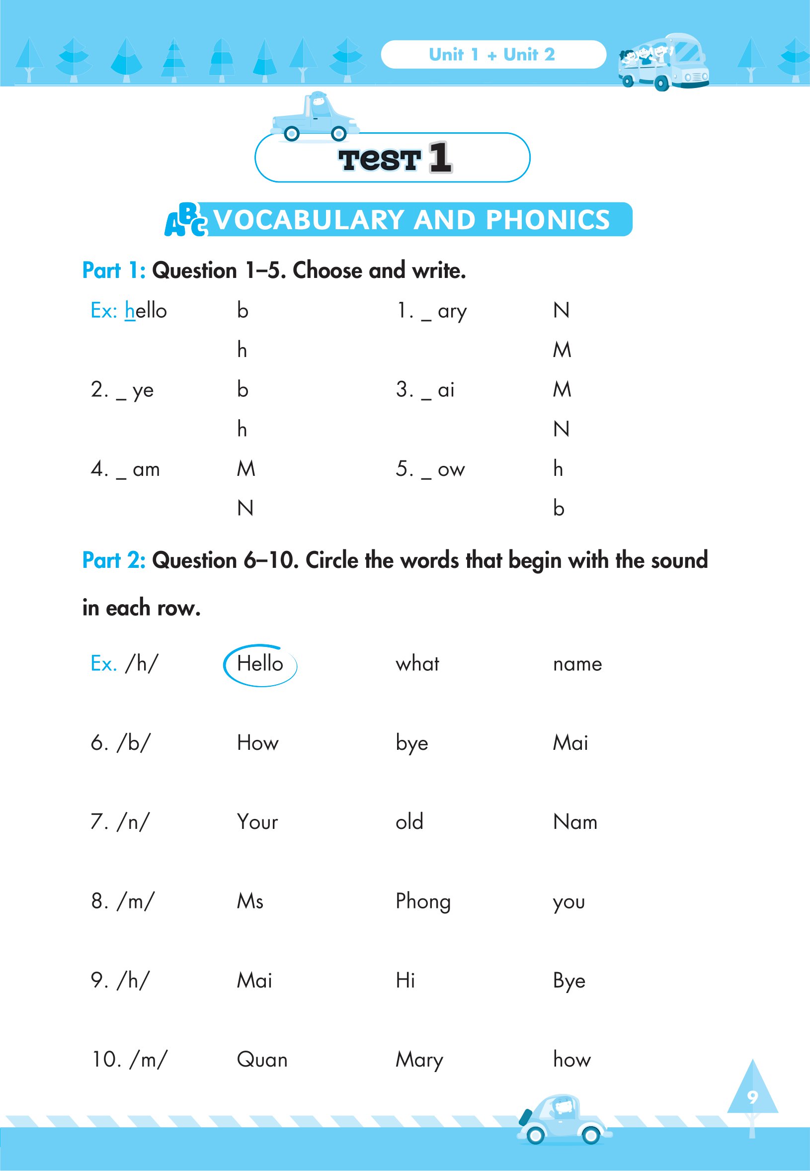 bộ global sucess - big 4 - bộ đề tự kiểm tra 4 kỹ năng nghe-nói-đọc-viết tiếng anh cơ bản và nâng cao - lớp 3 - tập 1 - Ảnh 9