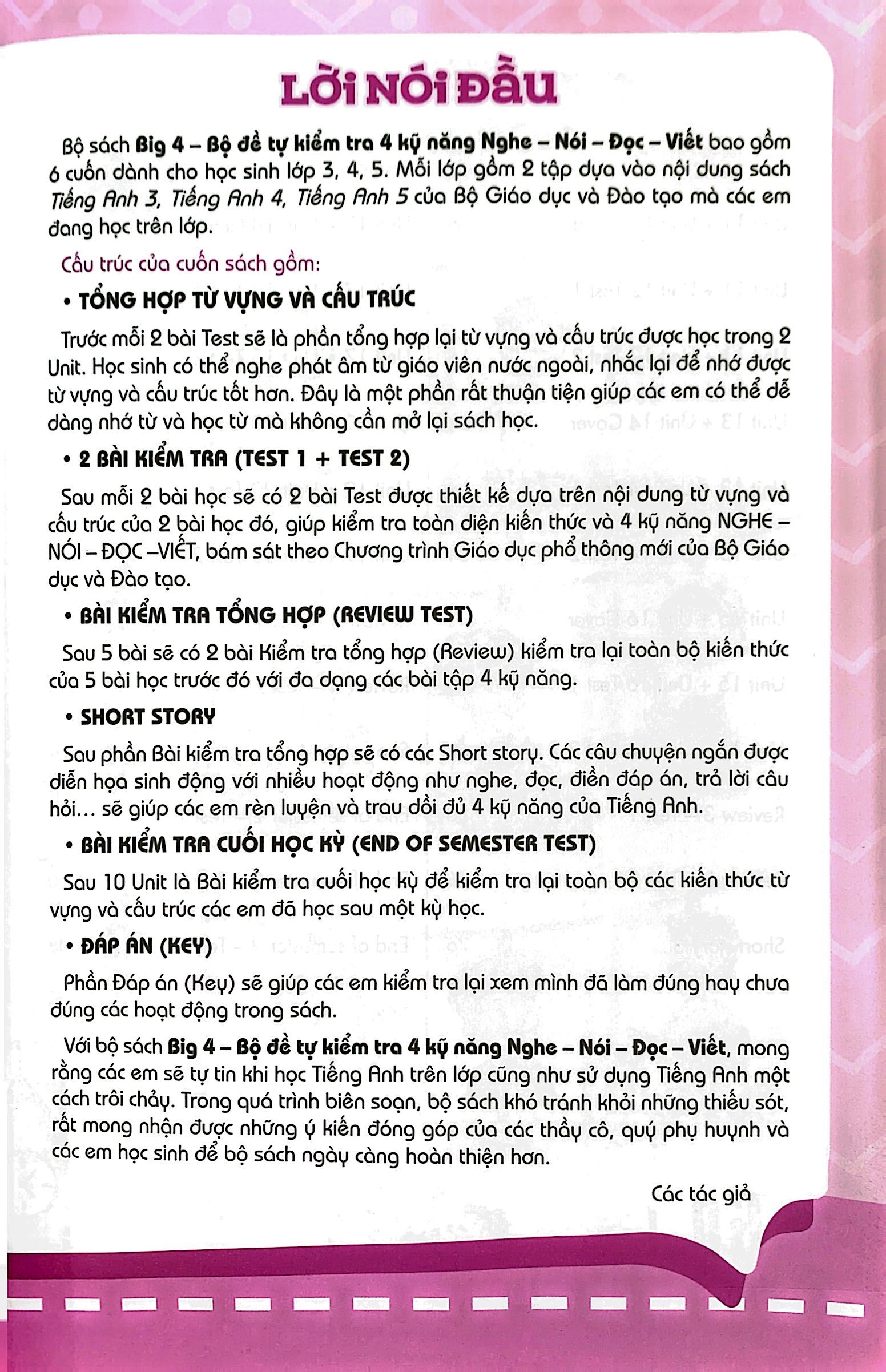 bộ global sucess - big 4 - bộ đề tự kiểm tra 4 kỹ năng nghe-nói-đọc-viết tiếng anh cơ bản và nâng cao - lớp 3 - tập 2 - Ảnh 4