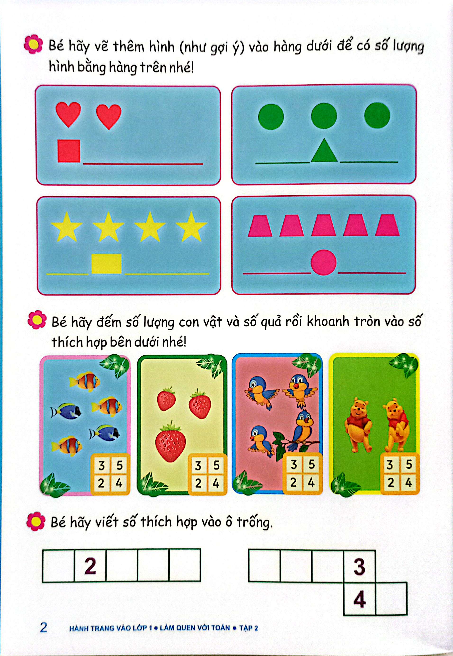 bộ hành trang vào lớp 1 - làm quen với toán tập 2 - Ảnh 4