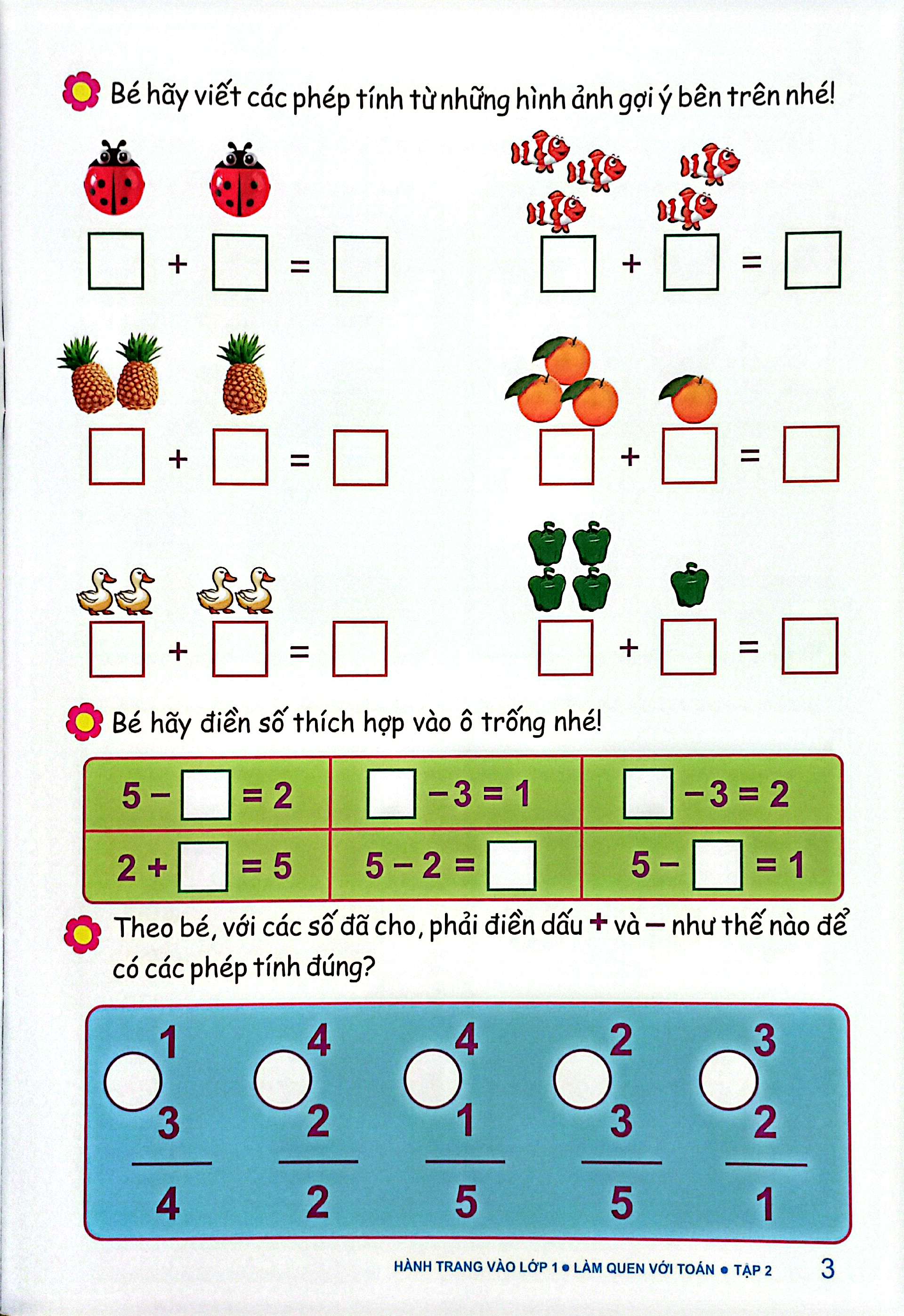 bộ hành trang vào lớp 1 - làm quen với toán tập 2 - Ảnh 5