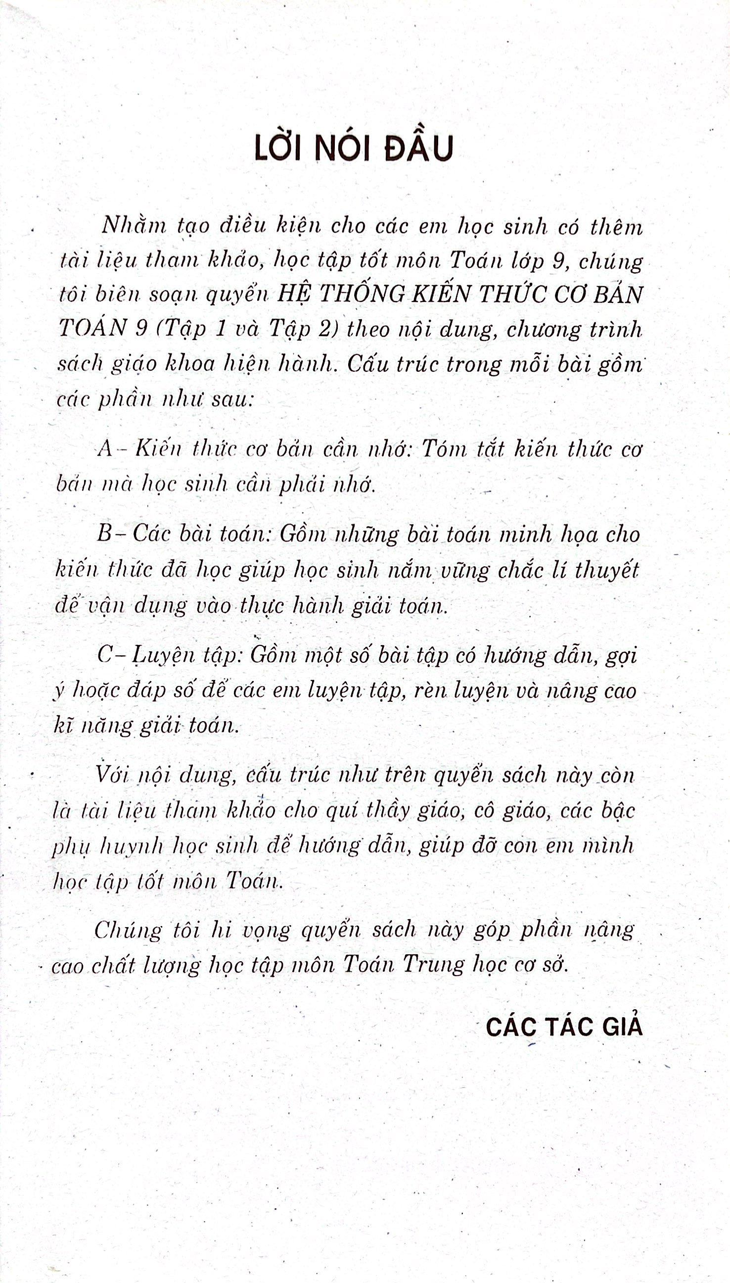 bộ hệ thống kiến thức cơ bản toán 9 - tập 2 - Ảnh 3
