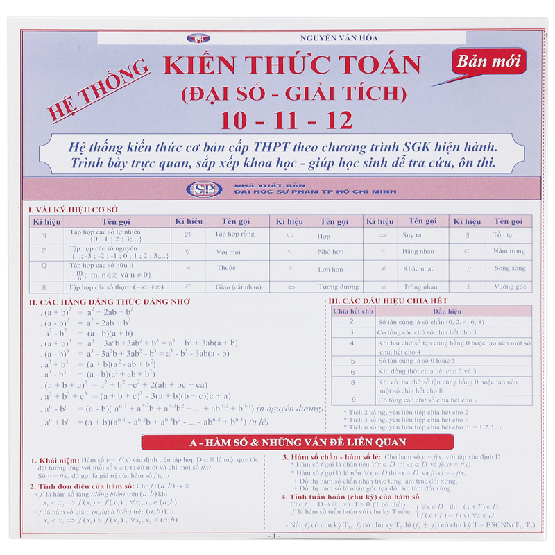 bộ hệ thống kiến thức toán - hóa - sinh học thpt (bộ 6 sản phẩm) - Ảnh 6