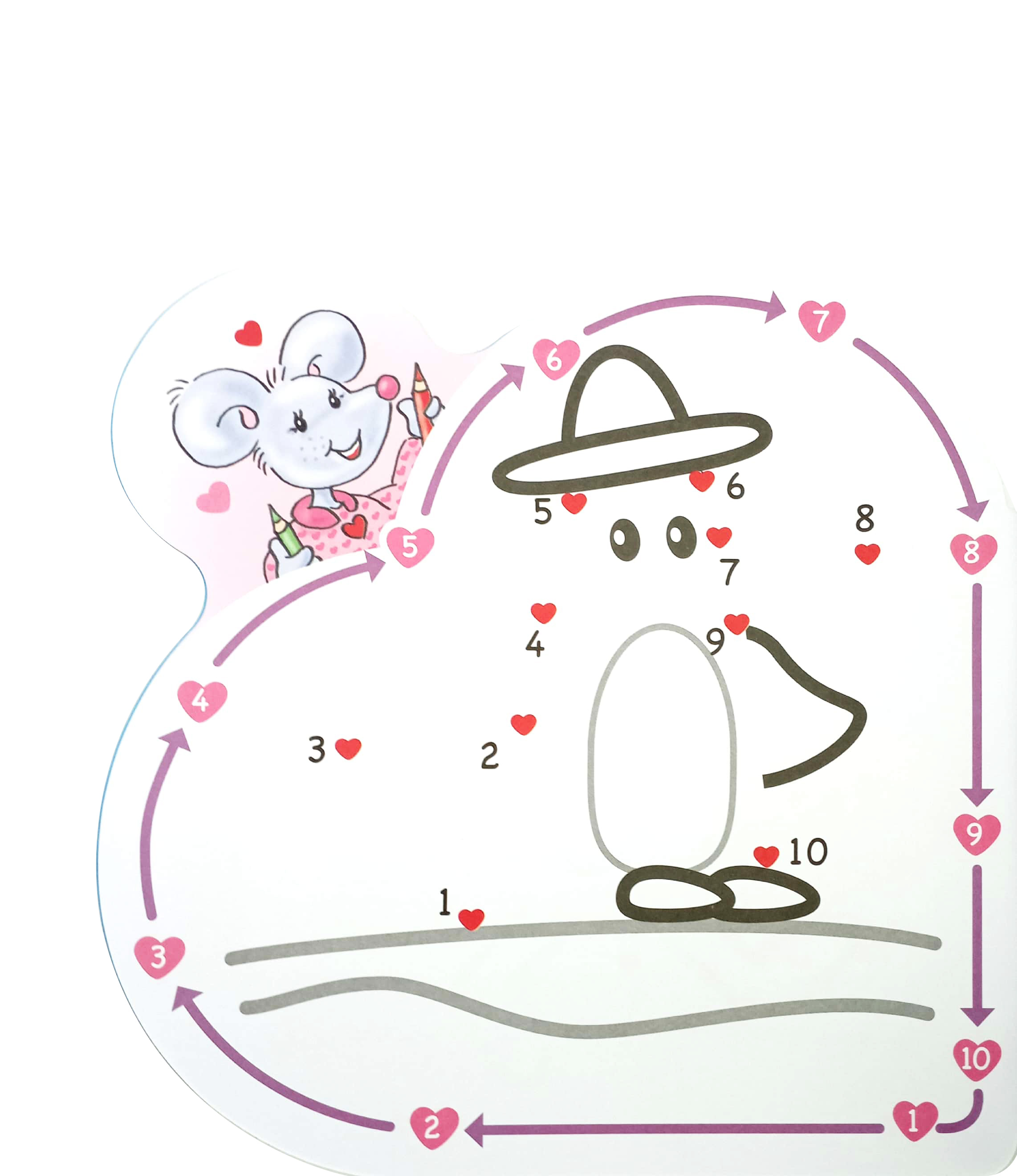 bộ heart to heart - nối số và tô màu 1 - Ảnh 4