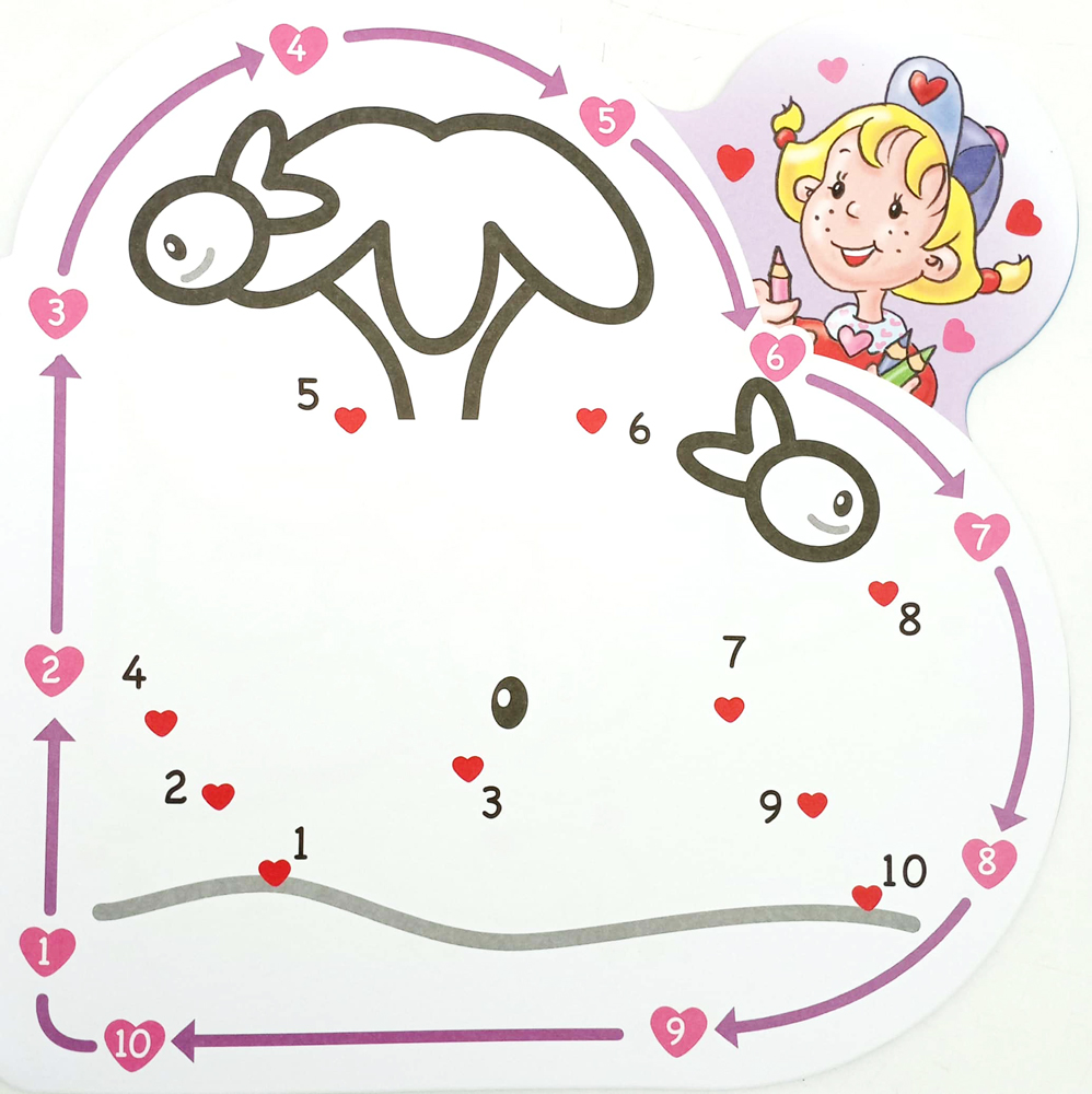 bộ heart to heart - nối số và tô màu 1 - Ảnh 5