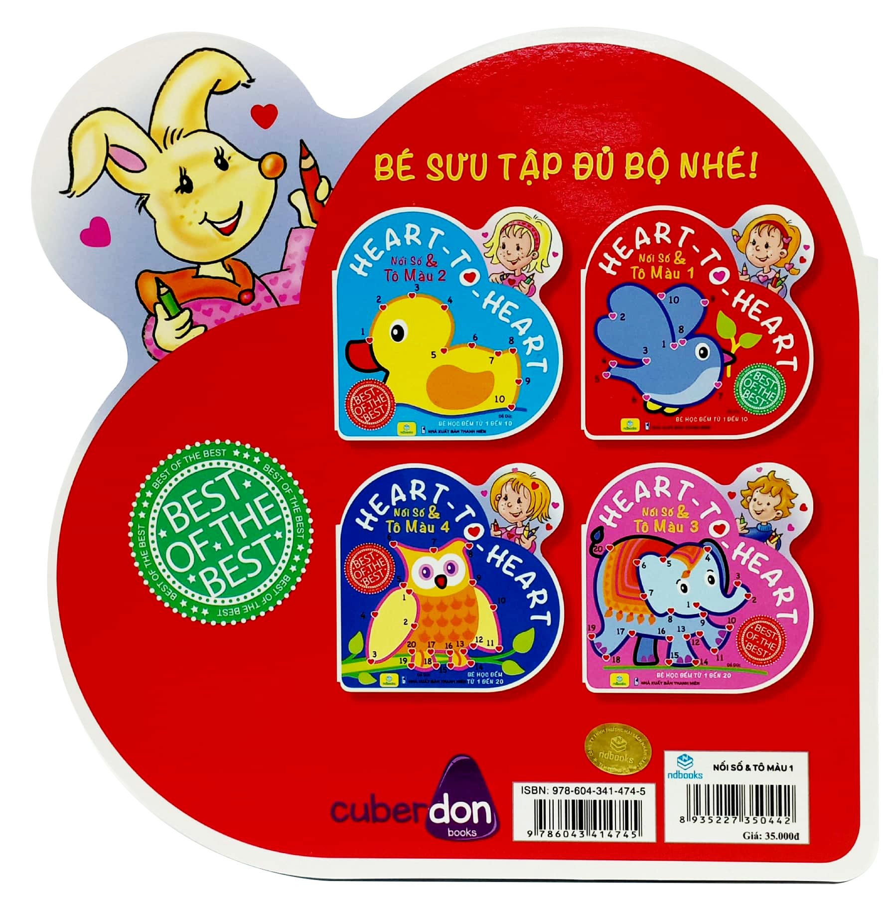 bộ heart to heart - nối số và tô màu 1 - Ảnh 6