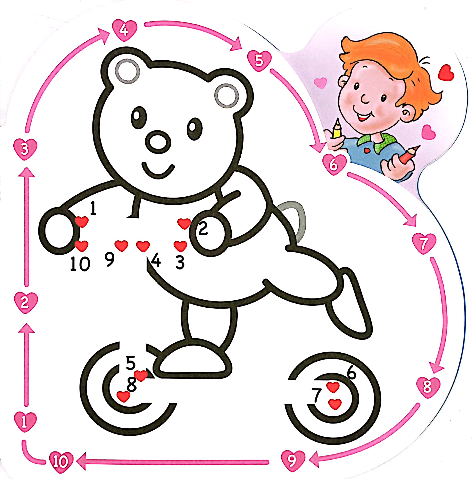 bộ heart to heart - nối số và tô màu 2 - Ảnh 5