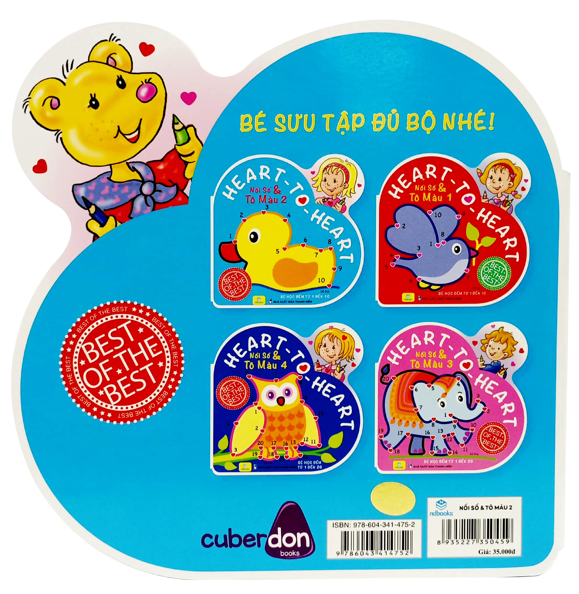 bộ heart to heart - nối số và tô màu 2 - Ảnh 6