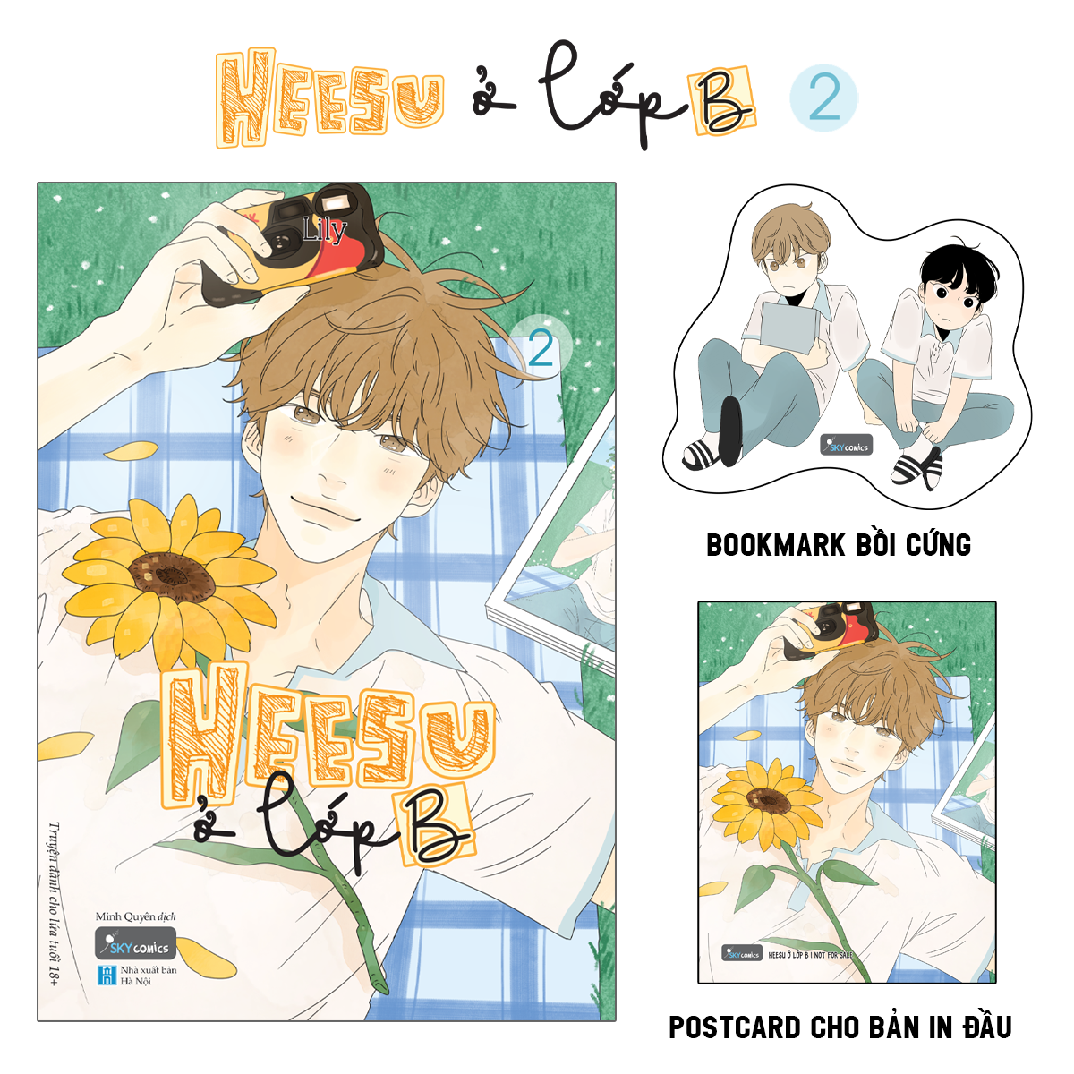 bộ heesu ở lớp b - tập 2 - tặng kèm bookmark bế hình bồi cứng + postcard bồi cứng - Ảnh 2